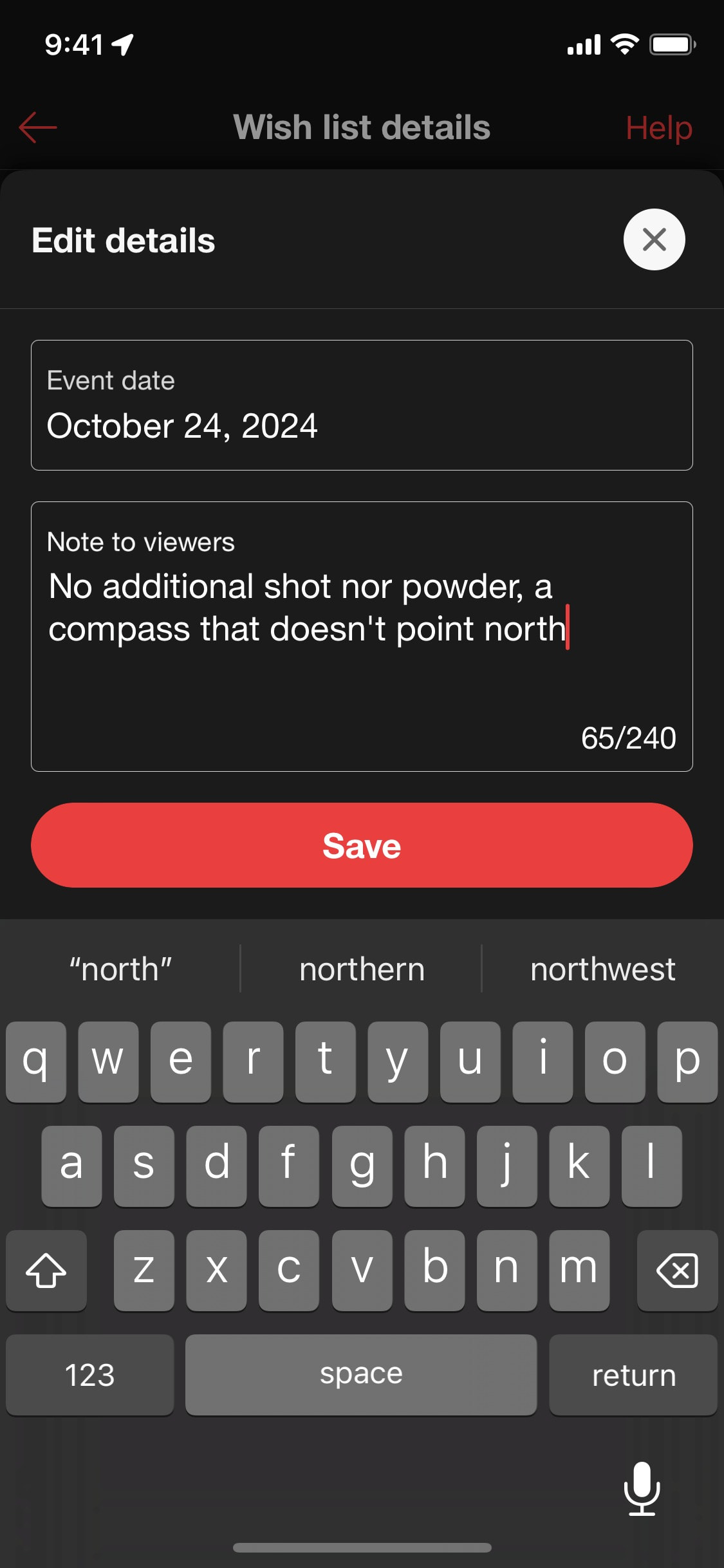 Target iOS screen 660