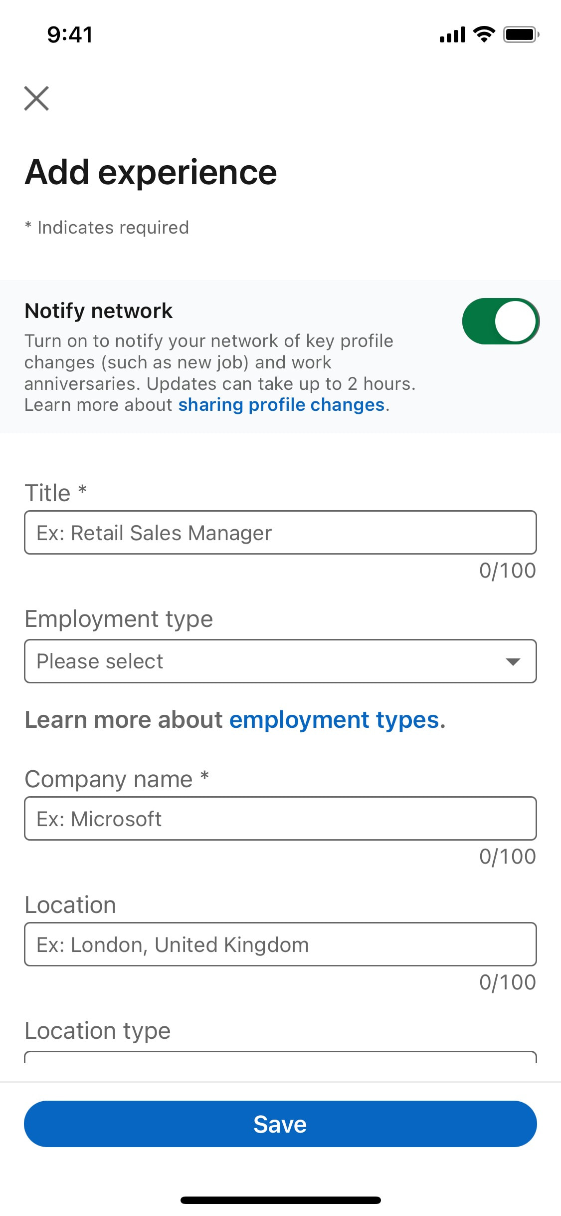 LinkedIn iOS screen 65