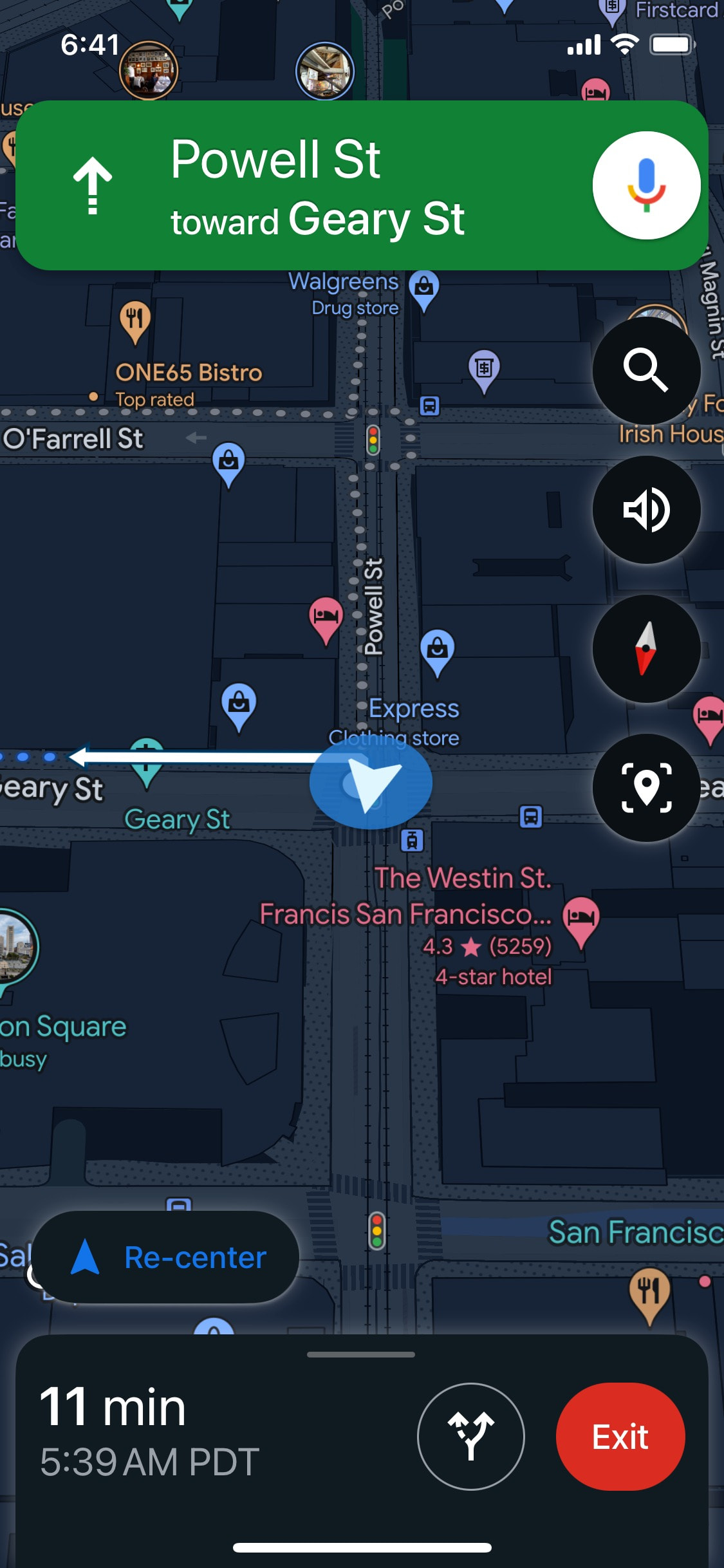 Google Maps iOS screen 425
