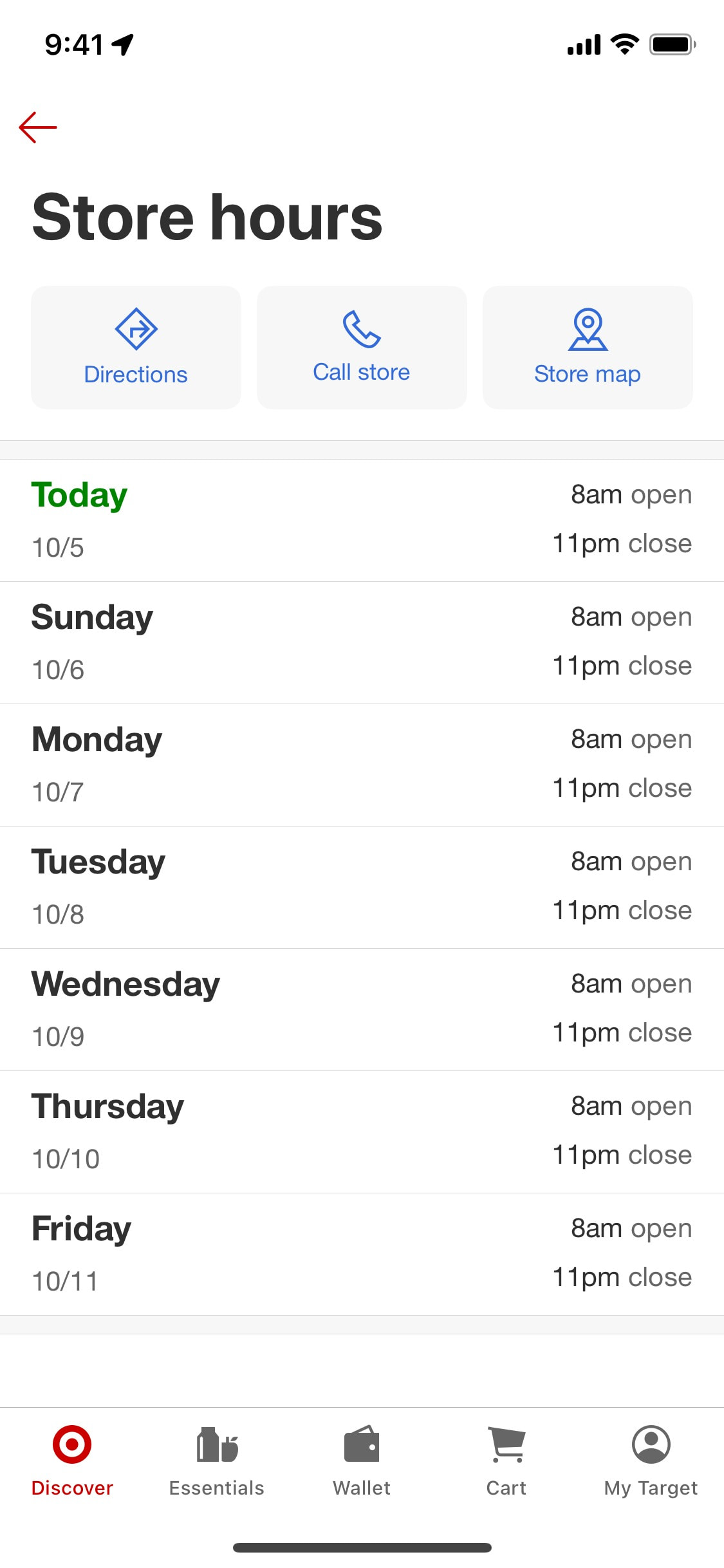 Target iOS screen 260