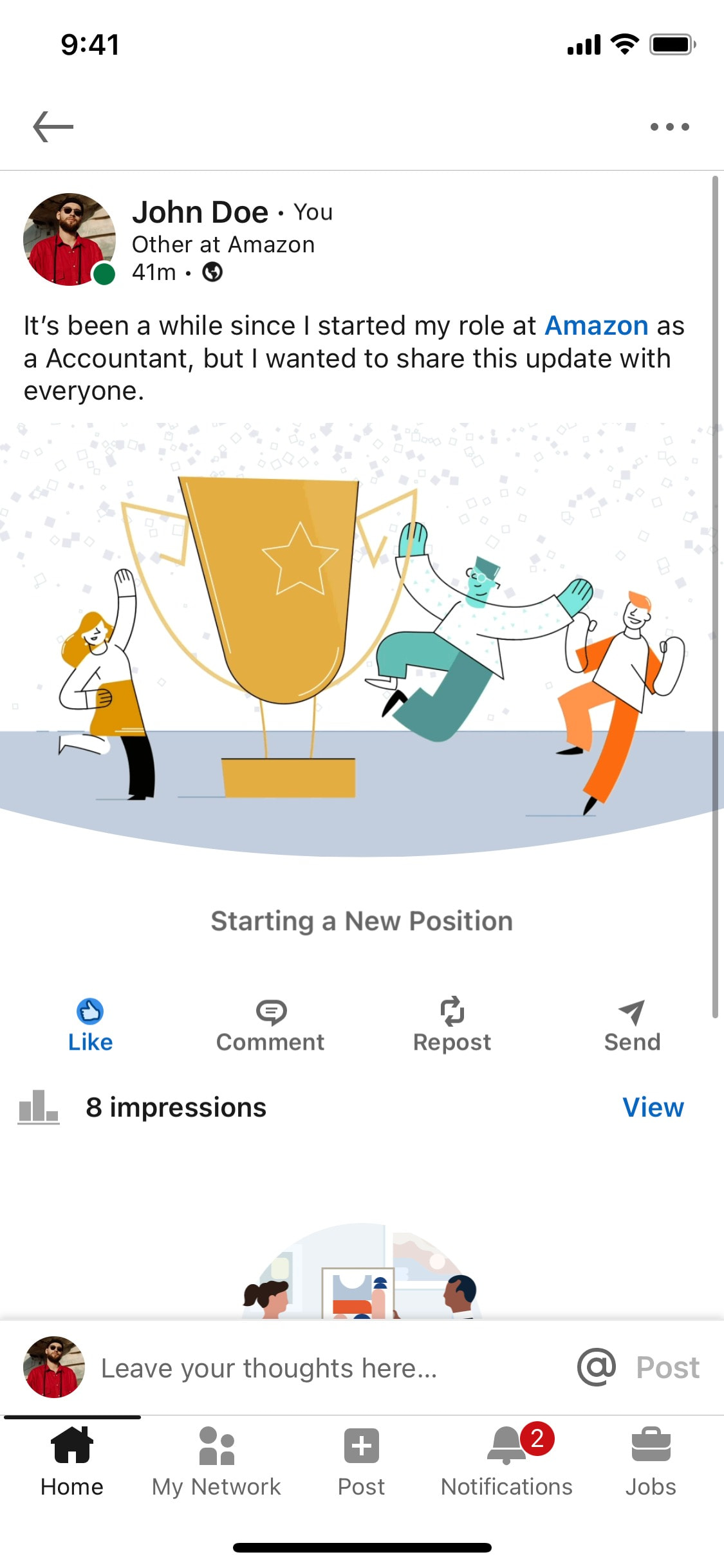 LinkedIn iOS screen 257
