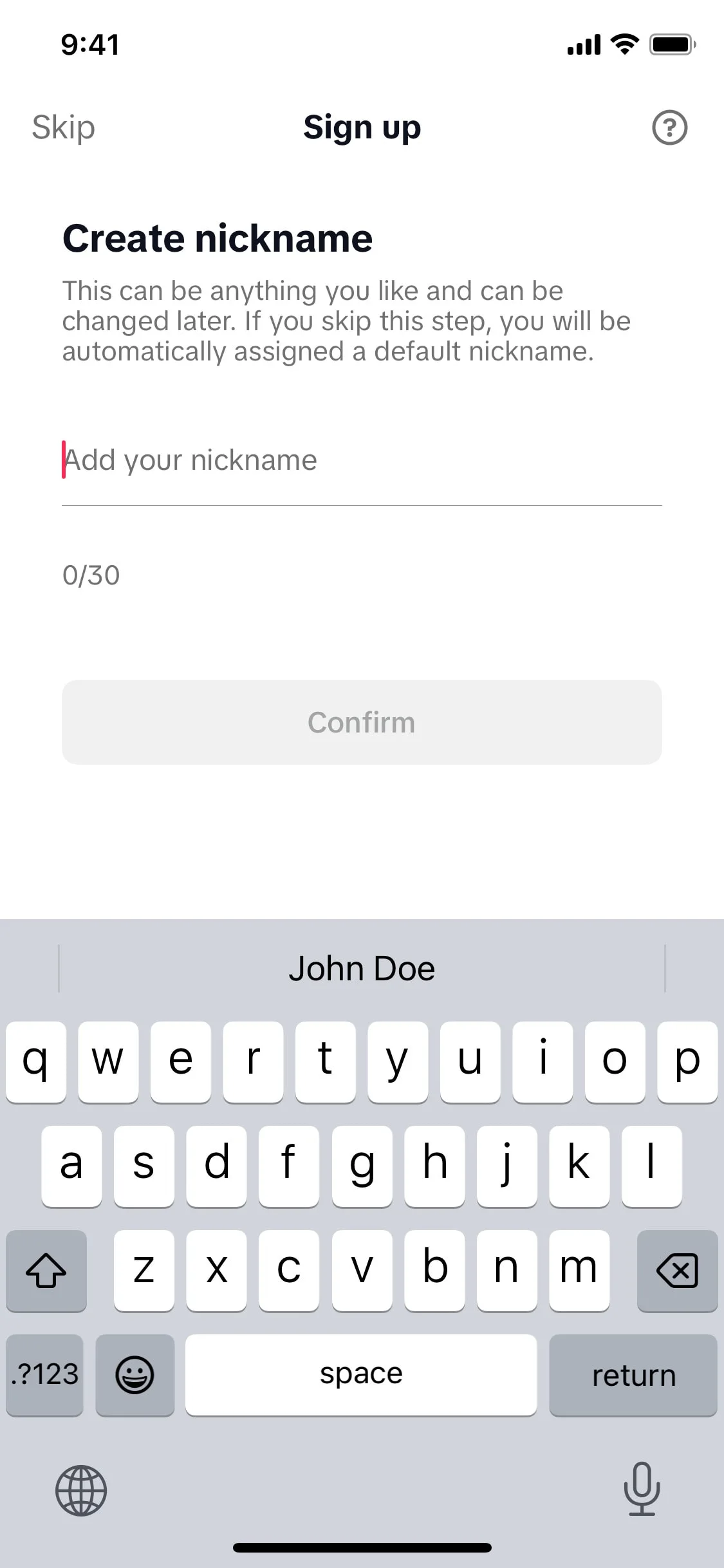 TikTok iOS screen 36