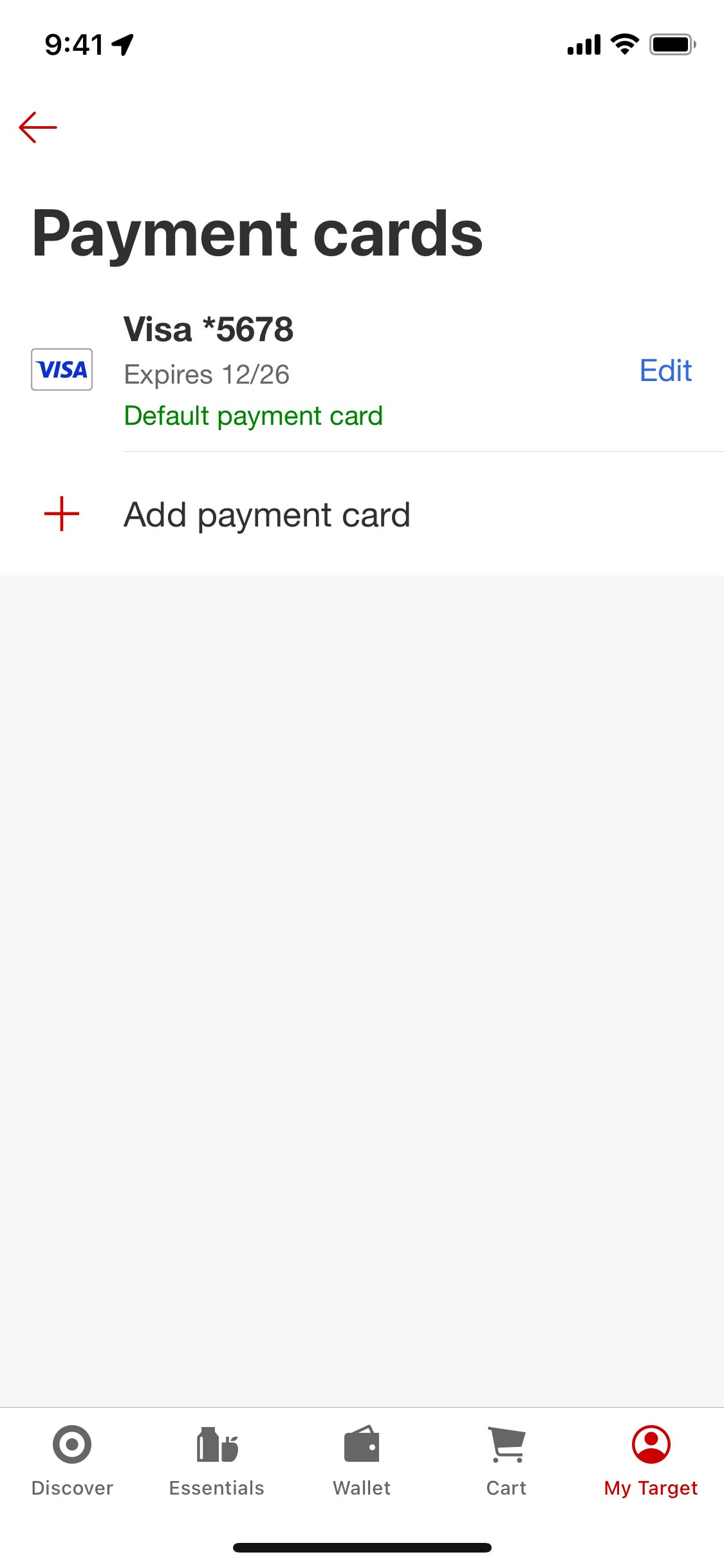 Target iOS screen 412