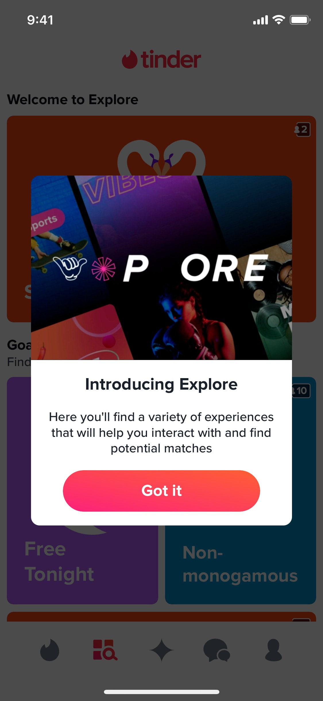 Tinder iOS screen 212