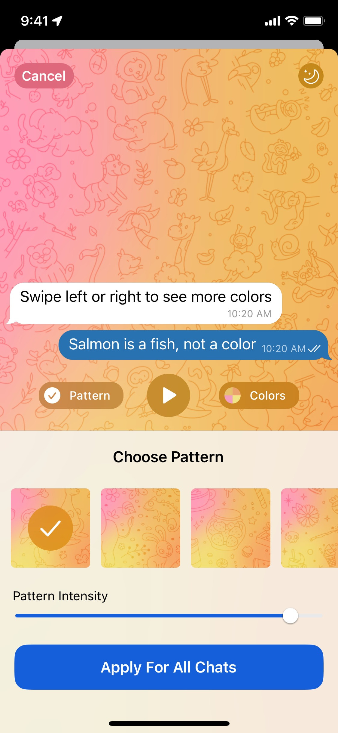 Telegram iOS screen 138