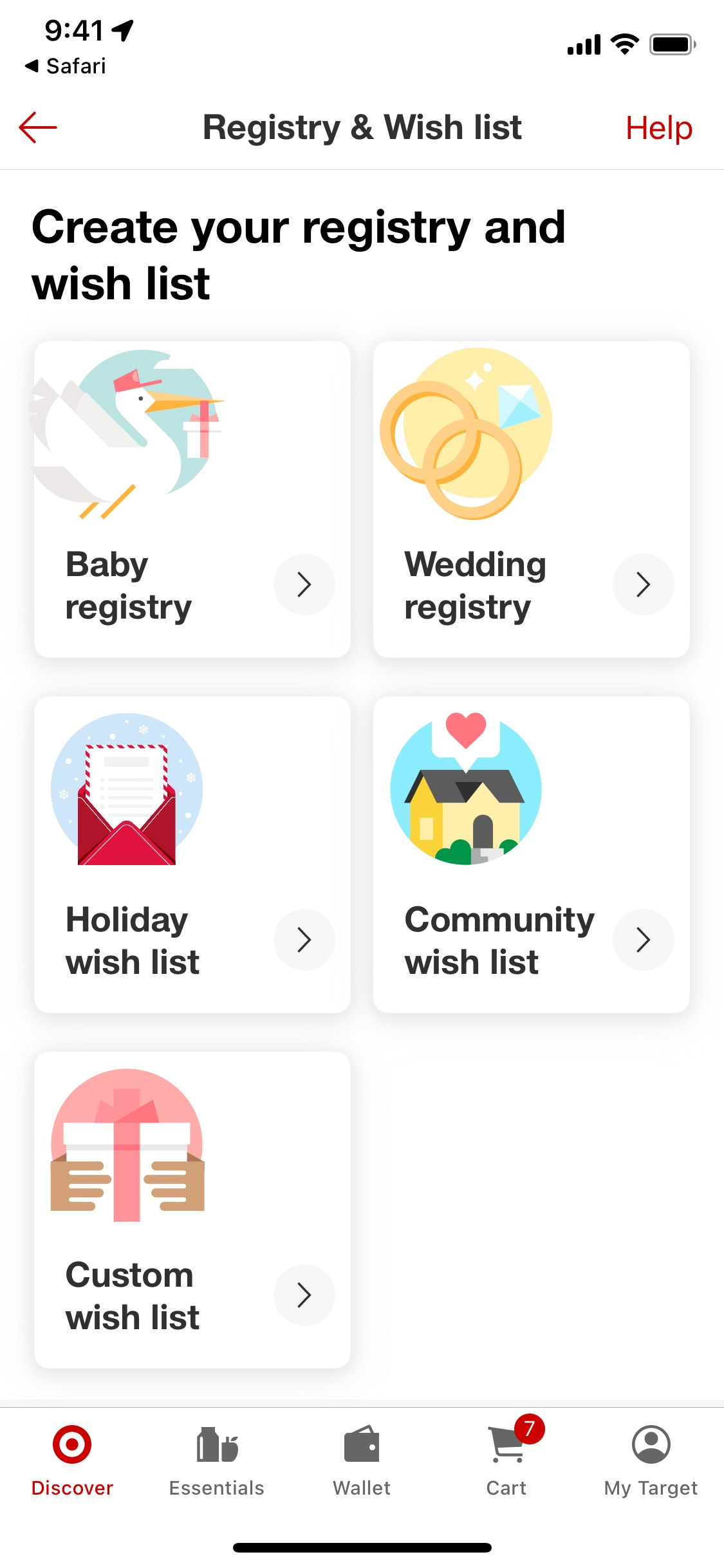 Target iOS screen 280