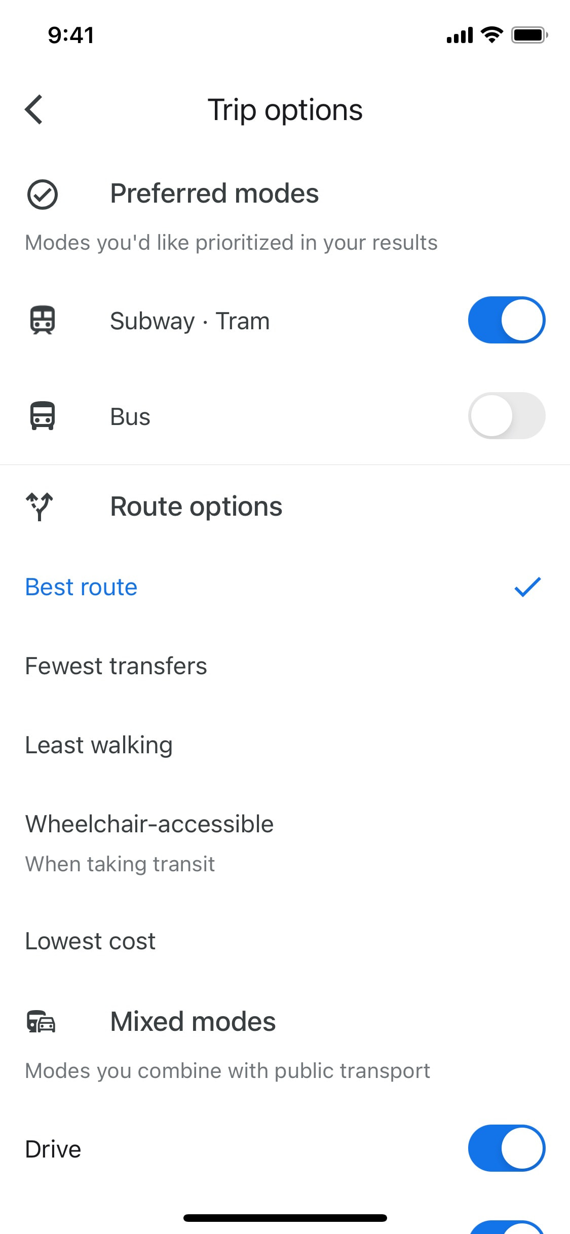 Google Maps iOS screen 297