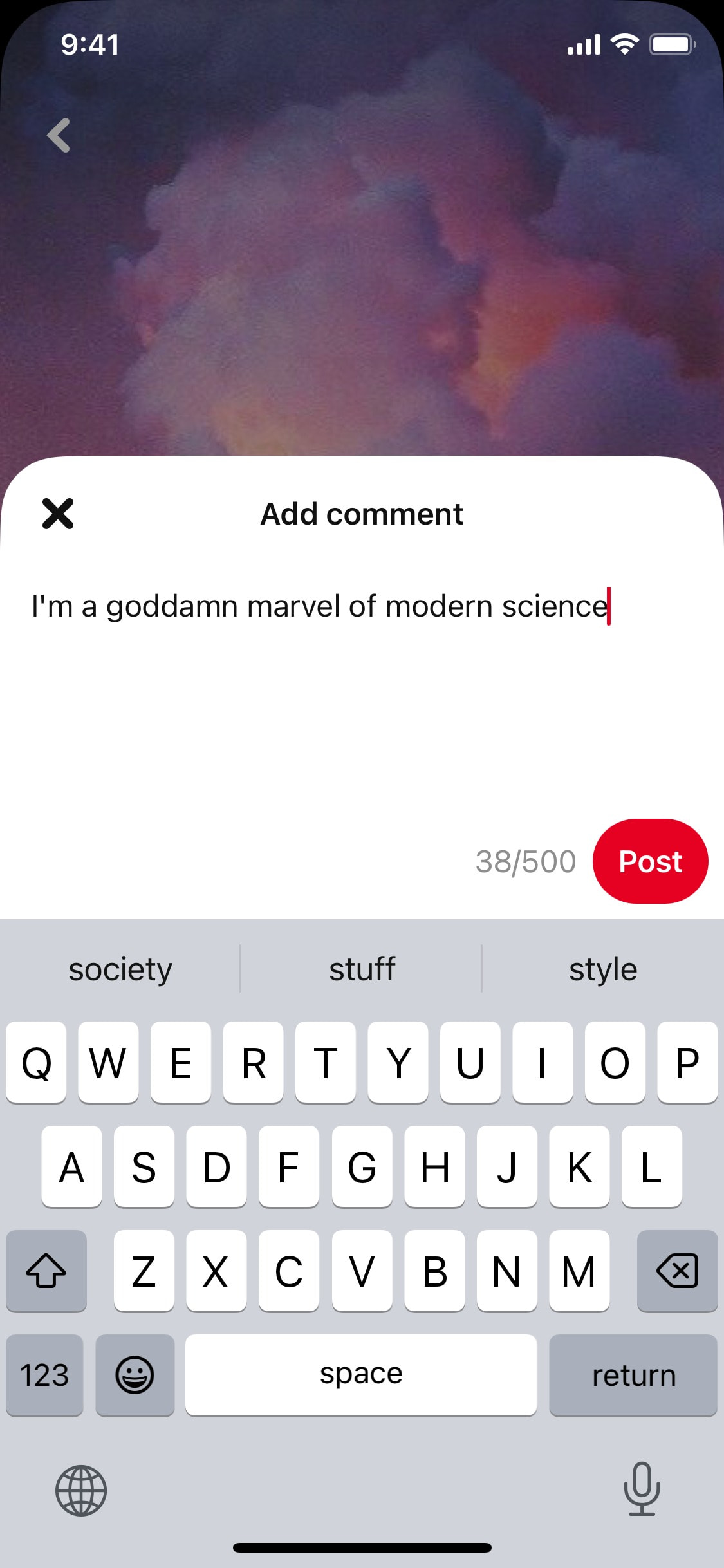 Pinterest iOS screen 129