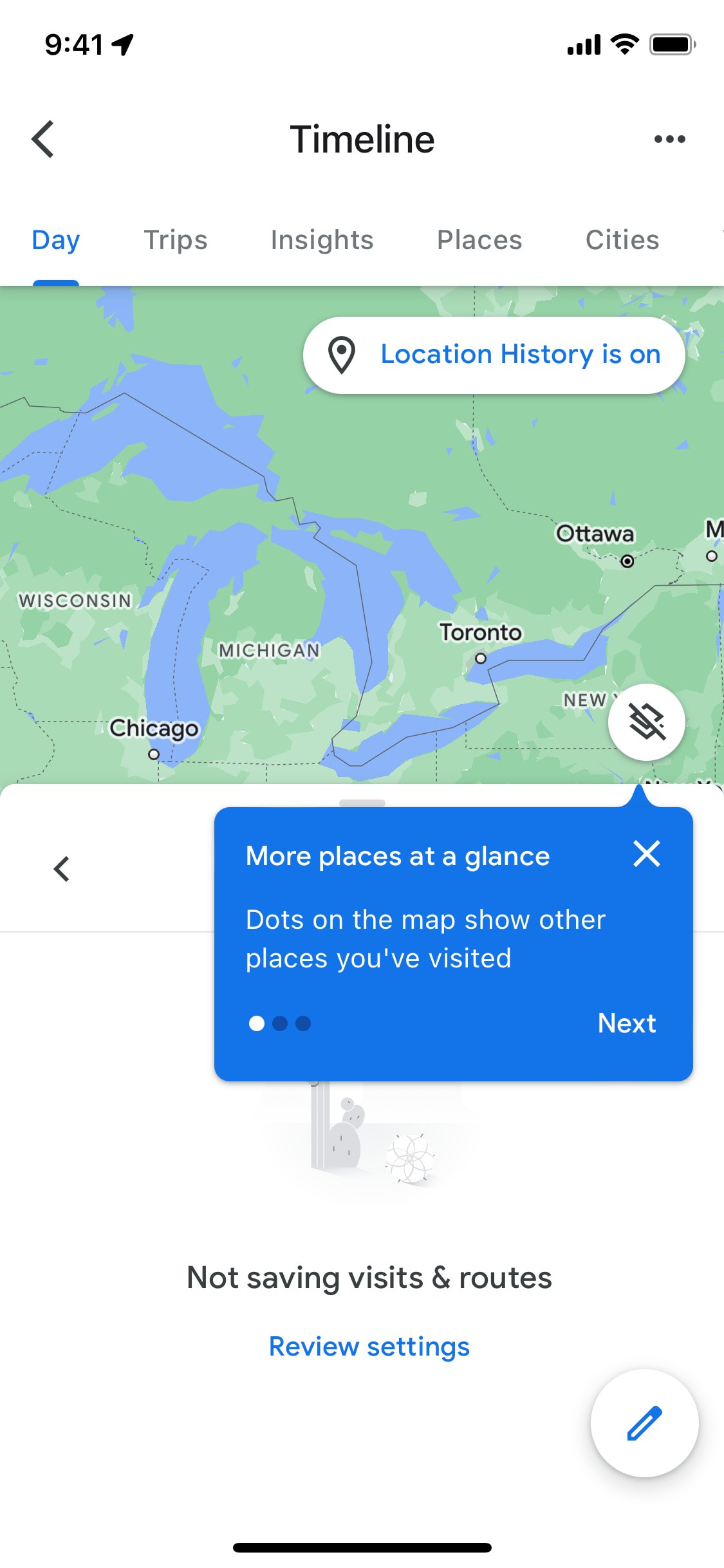 Google Maps iOS screen 584