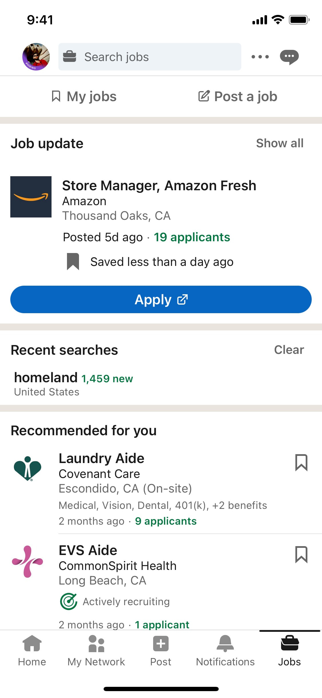 LinkedIn iOS screen 210