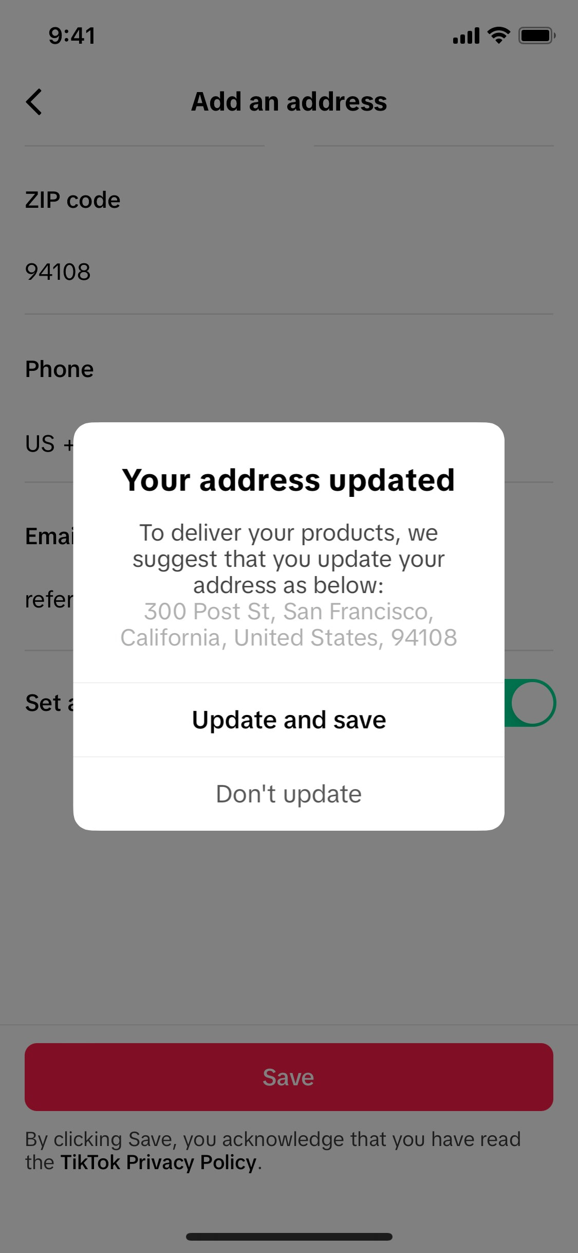 TikTok iOS screen 150