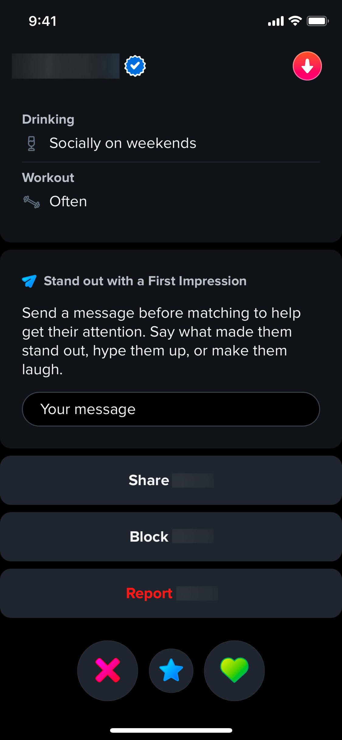 Tinder iOS screen 66