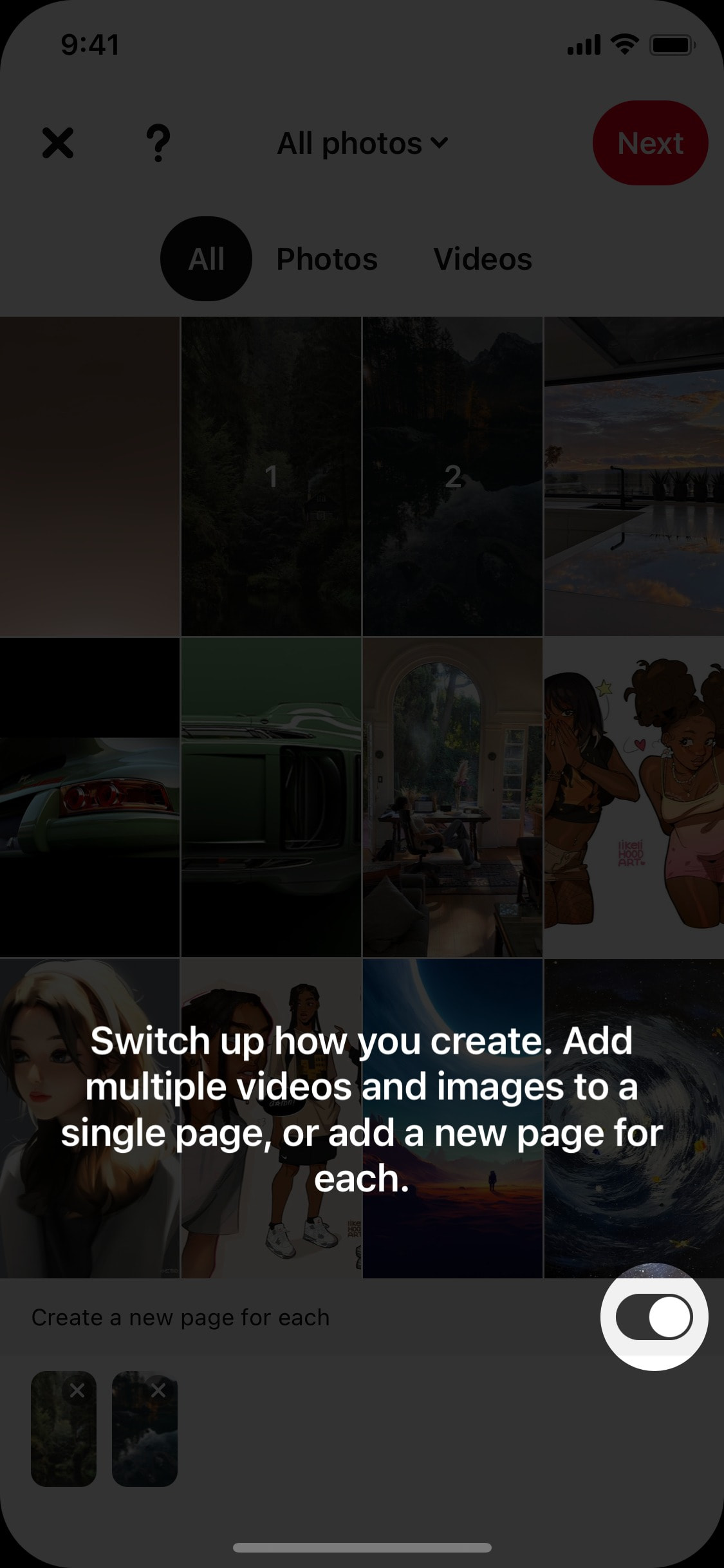 Pinterest iOS screen 364