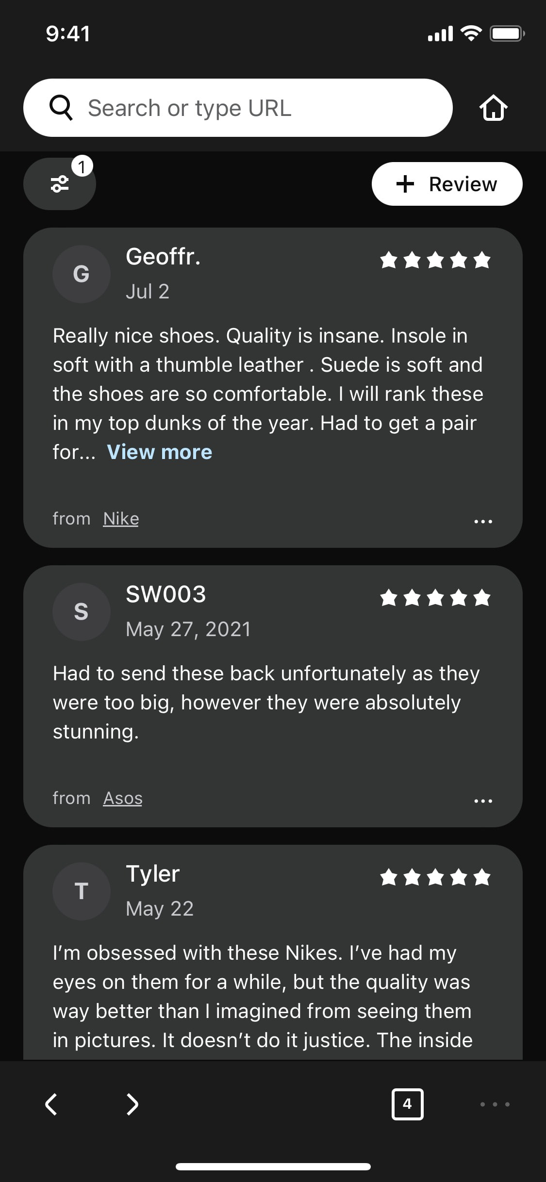 Klarna iOS screen 521