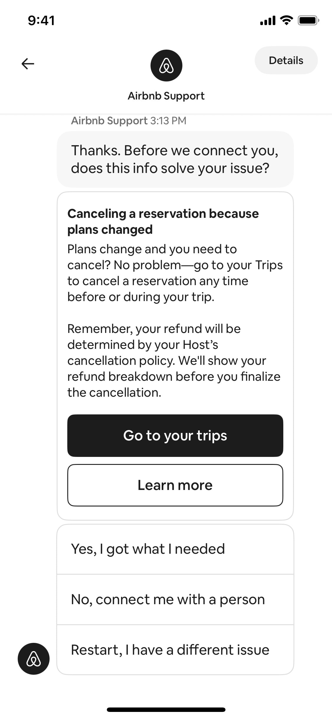 Airbnb iOS screen 525