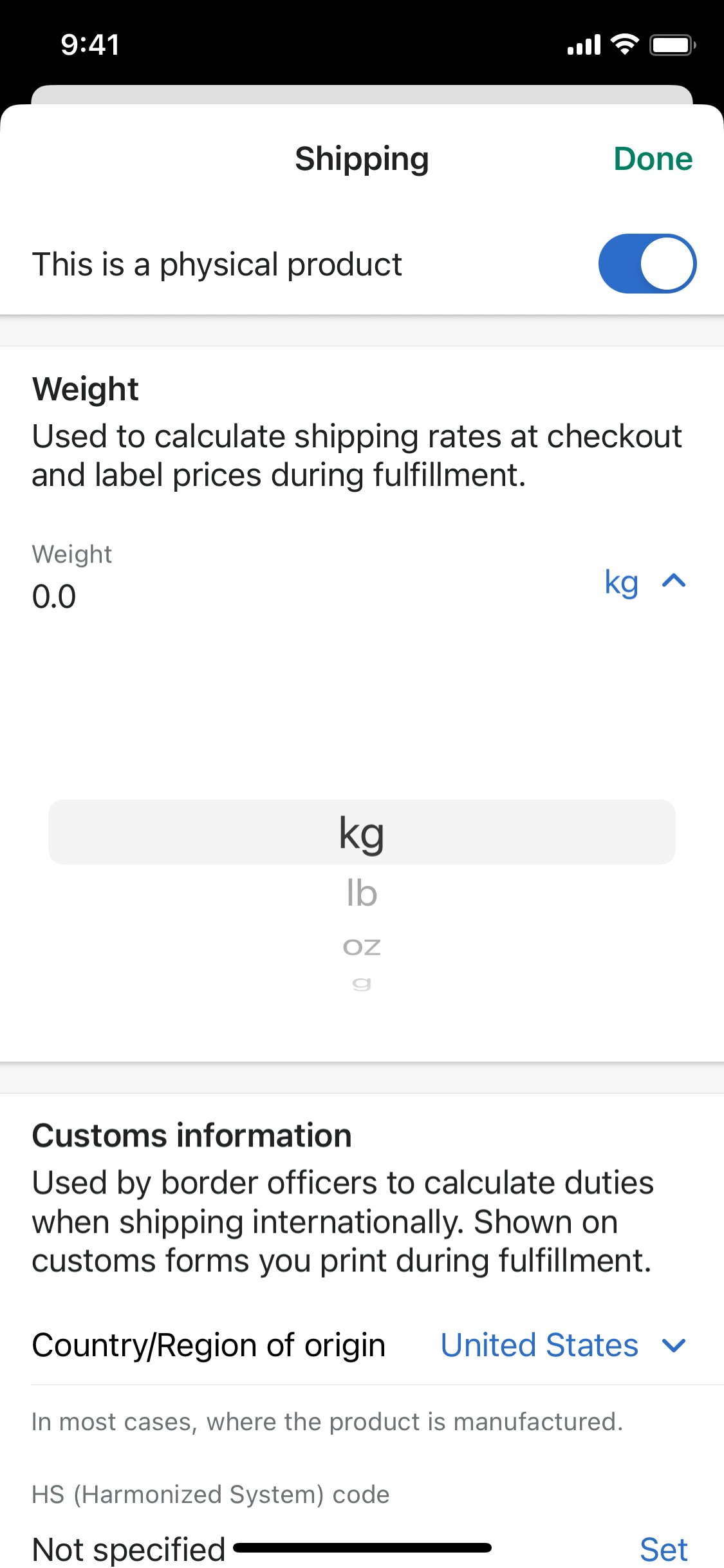 Shopify iOS screen 527