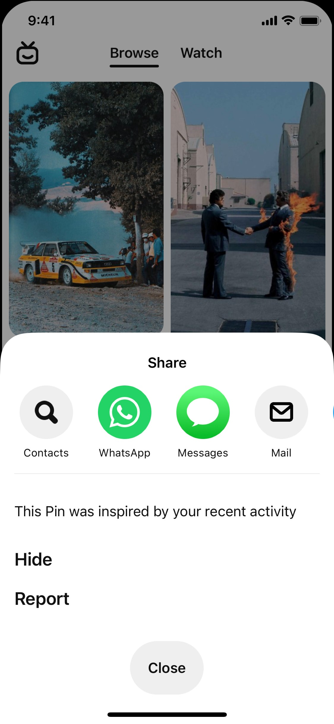 Pinterest iOS screen 442
