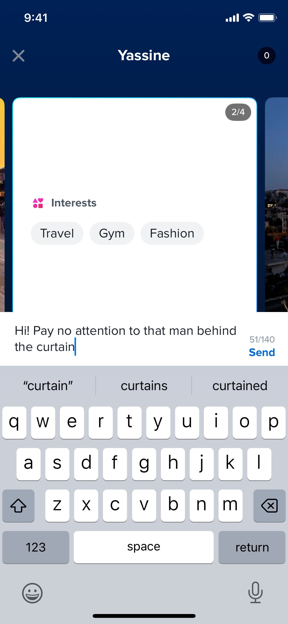 Tinder iOS screen 281