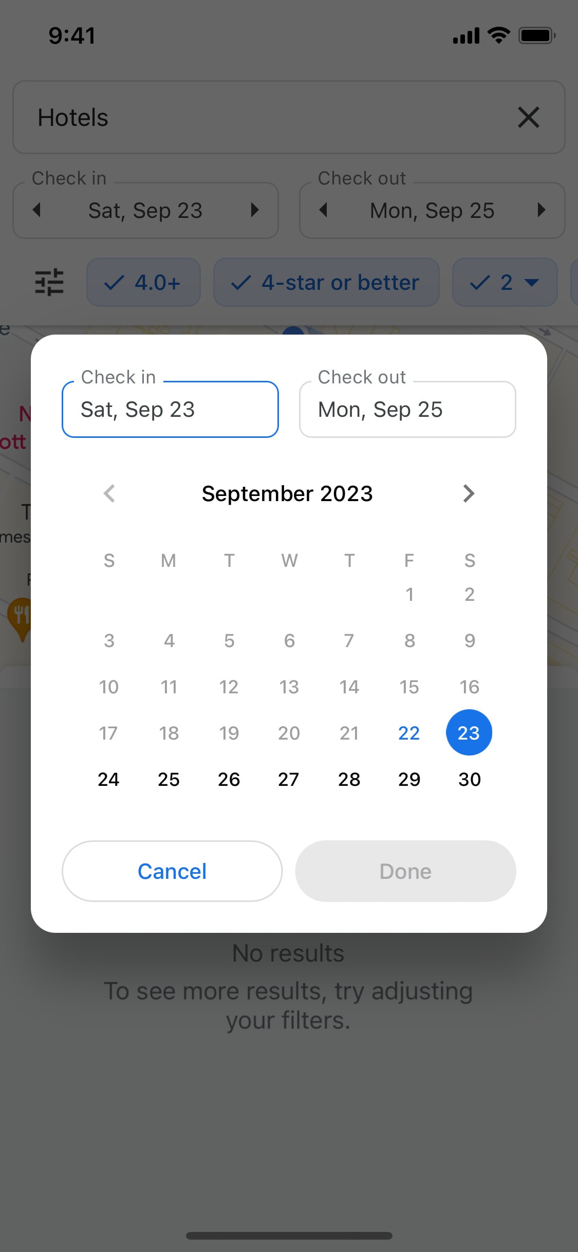 Google Maps iOS screen 652