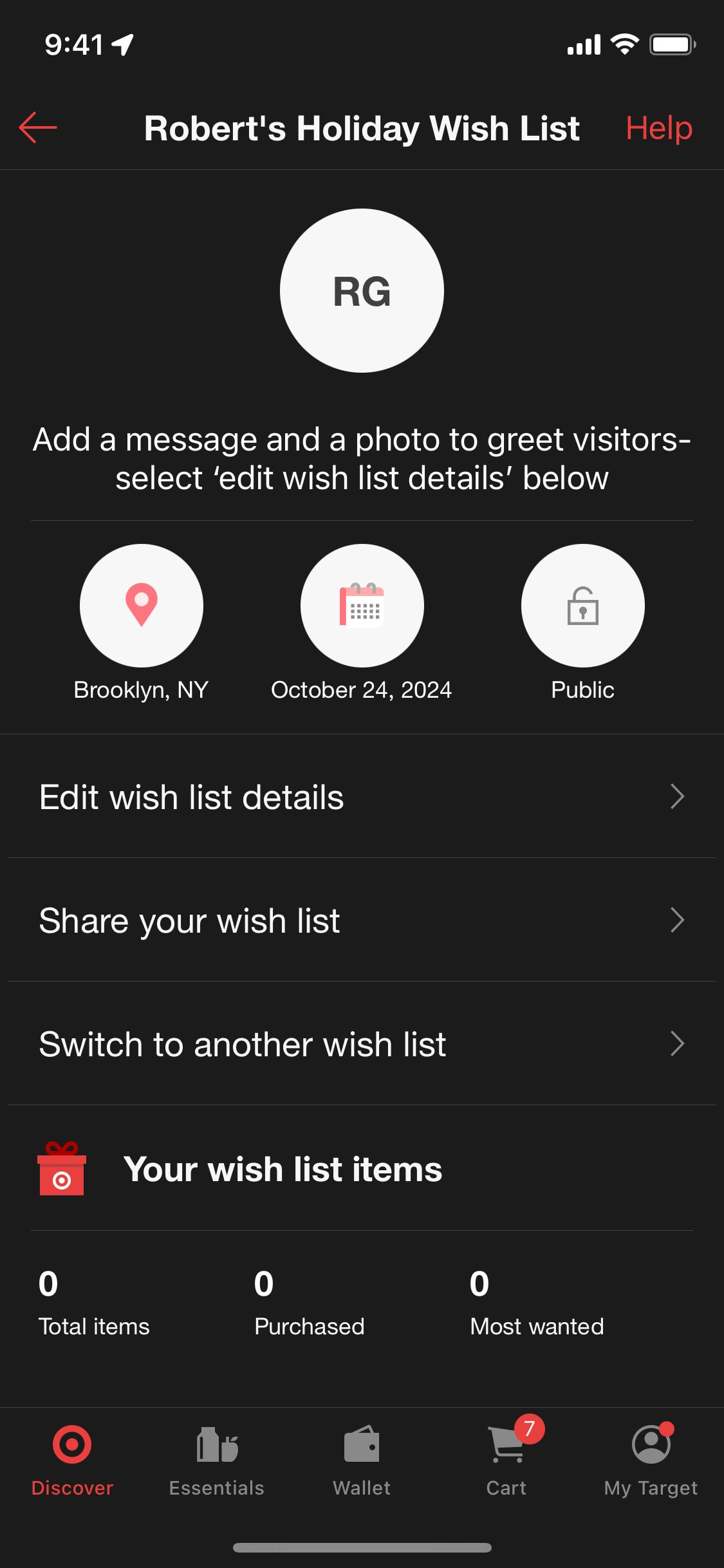 Target iOS screen 114