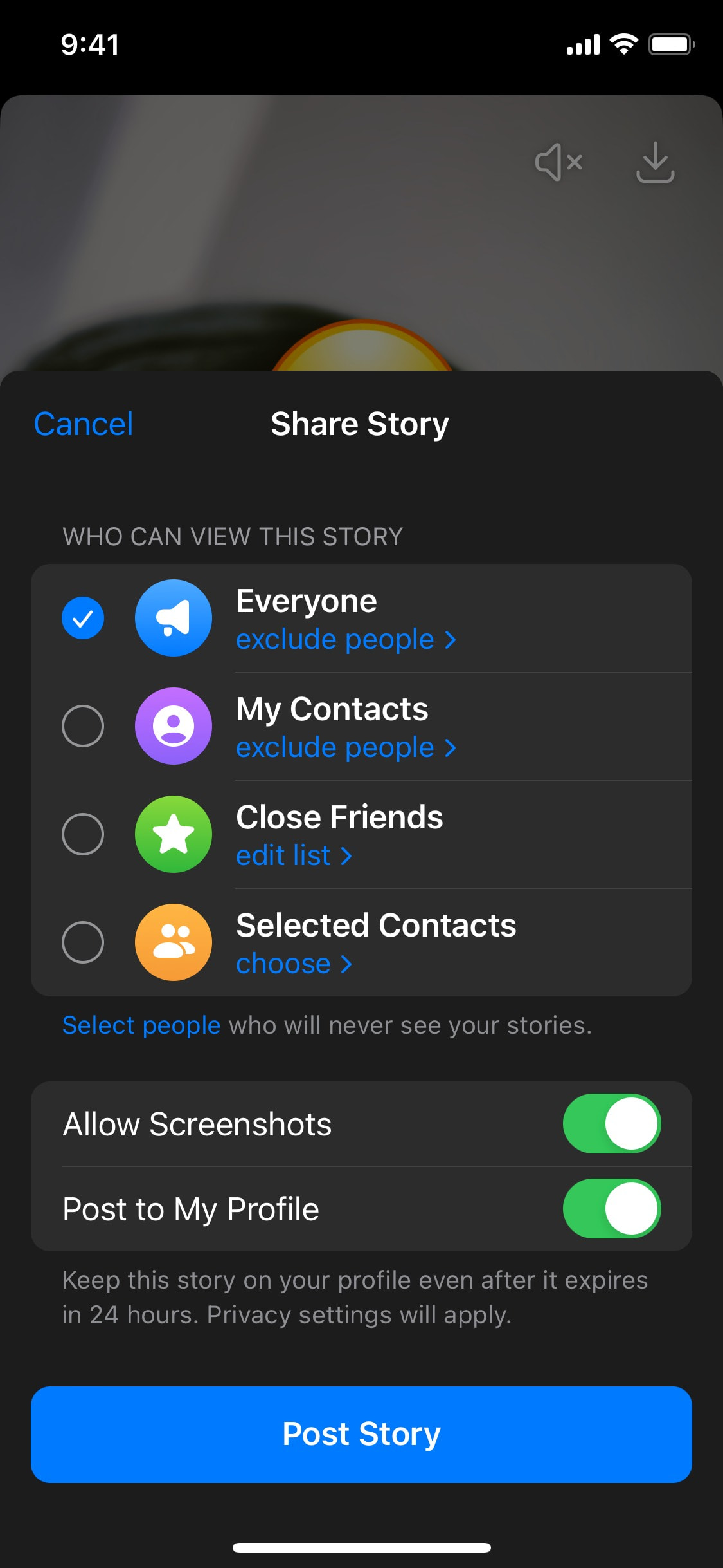 Telegram iOS screen 650