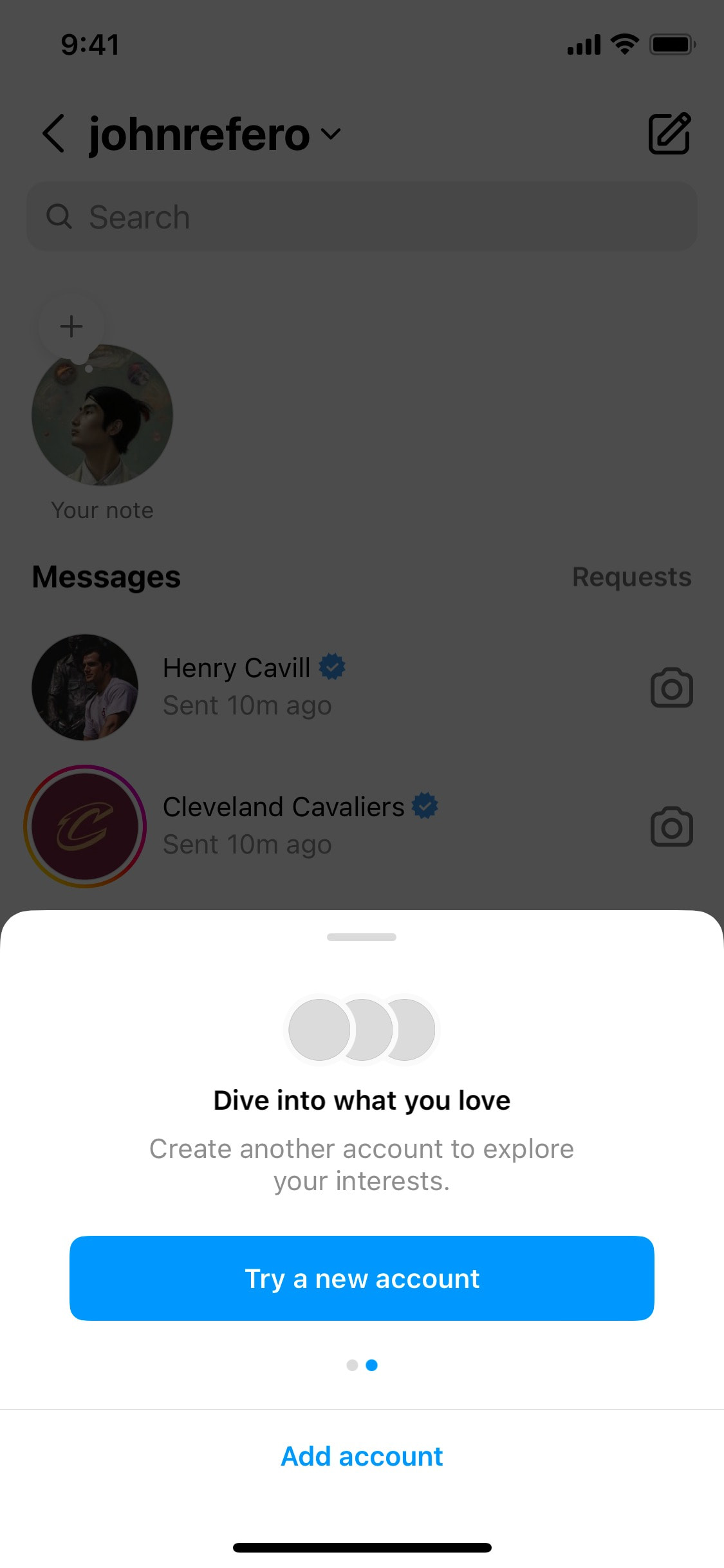 Instagram iOS screen 387