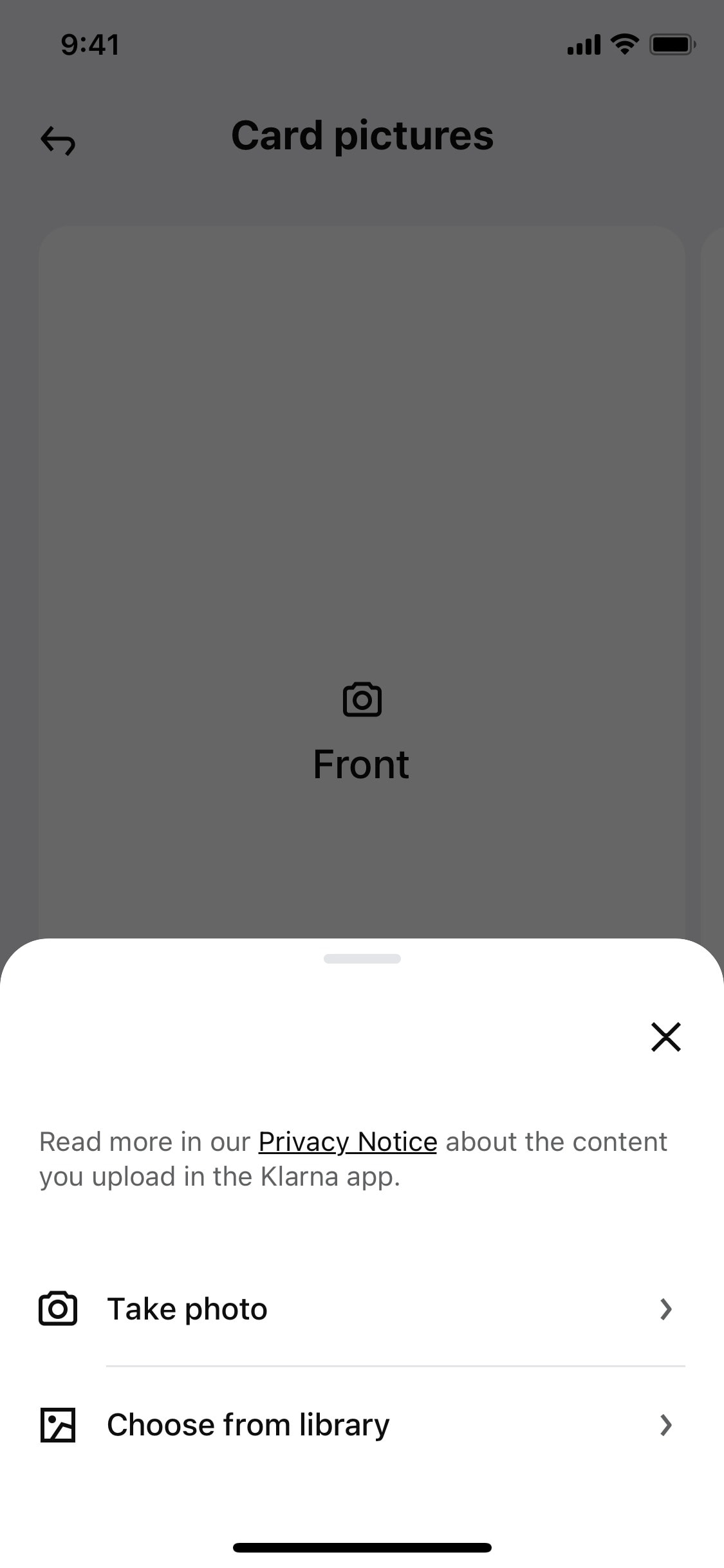 Klarna iOS screen 466