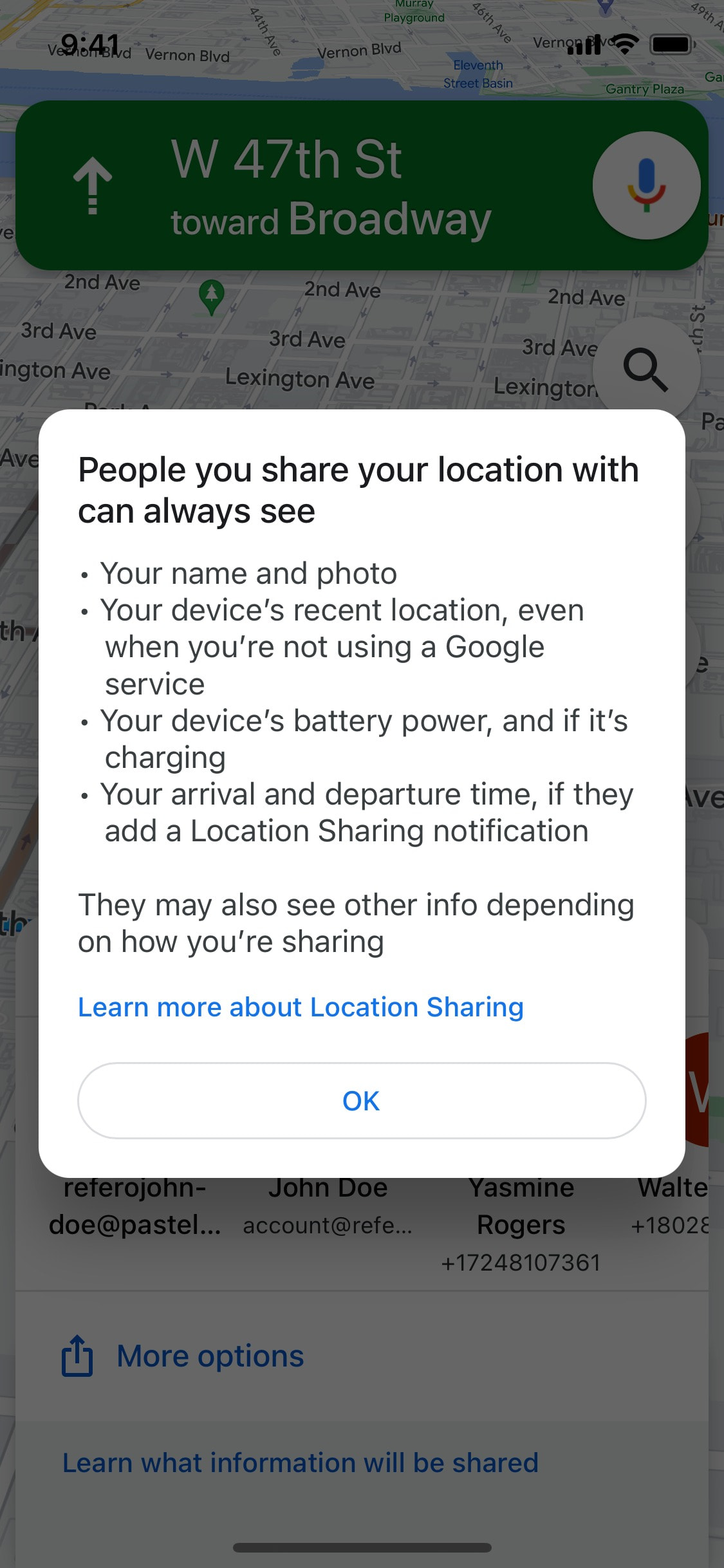 Google Maps iOS screen 520