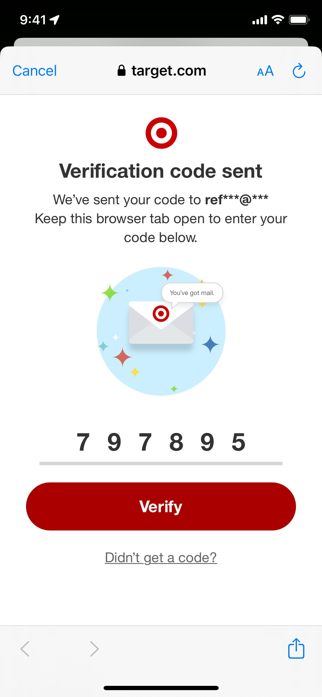 Target iOS screen 607