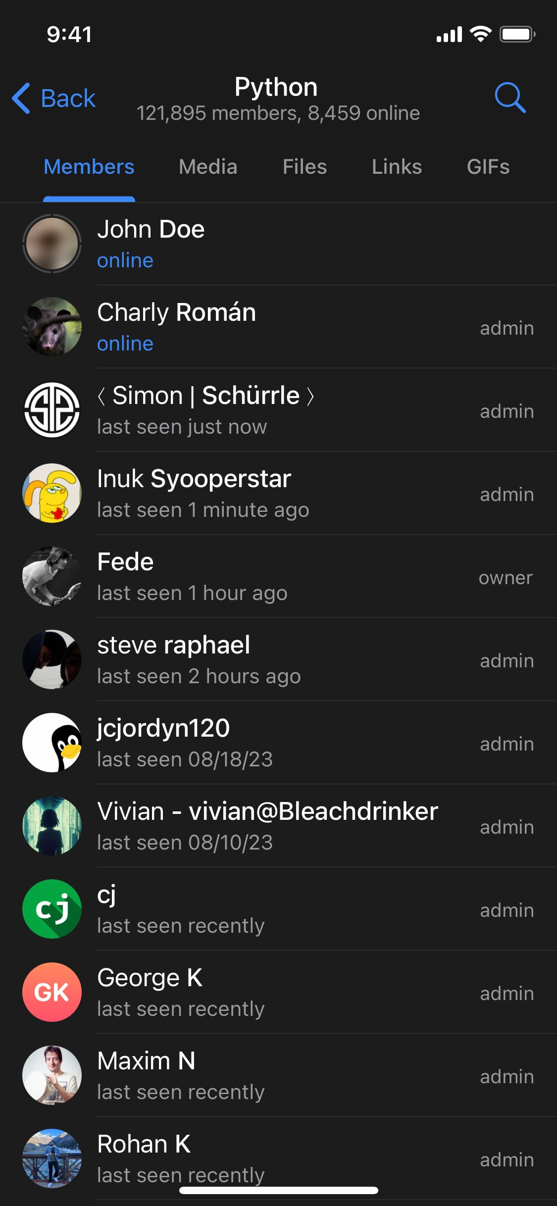 Telegram iOS screen 431