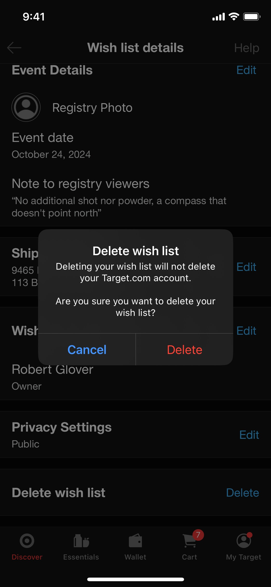 Target iOS screen 672