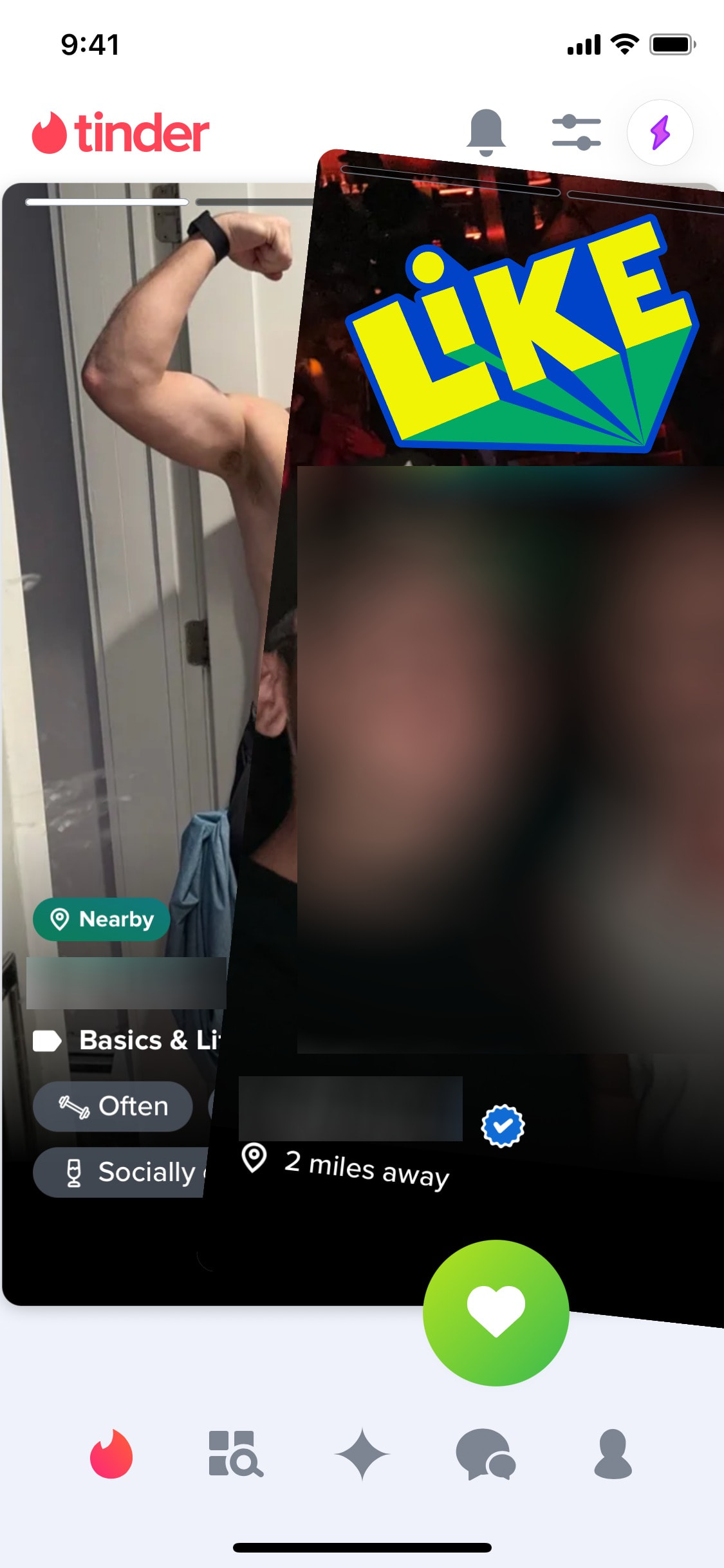 Tinder iOS screen 253