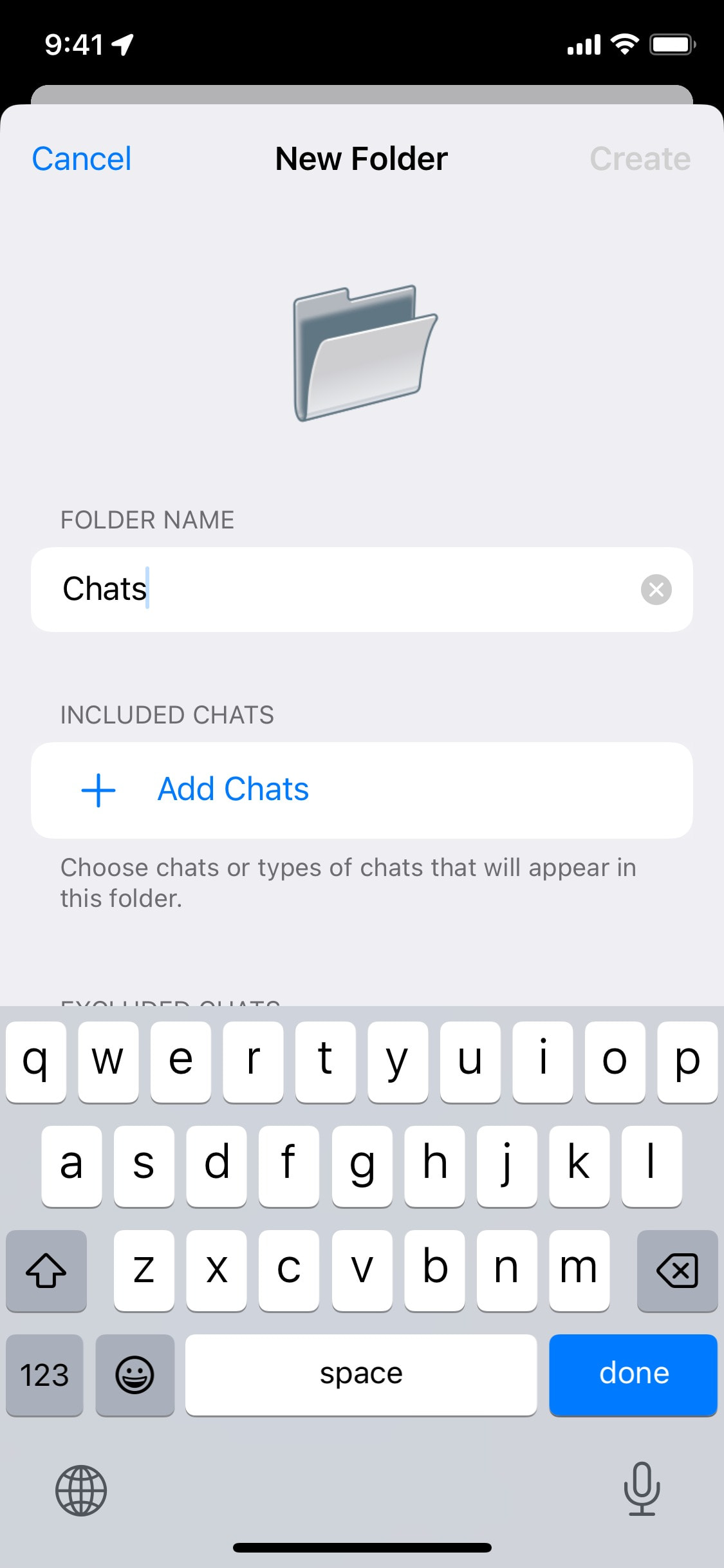 Telegram iOS screen 160