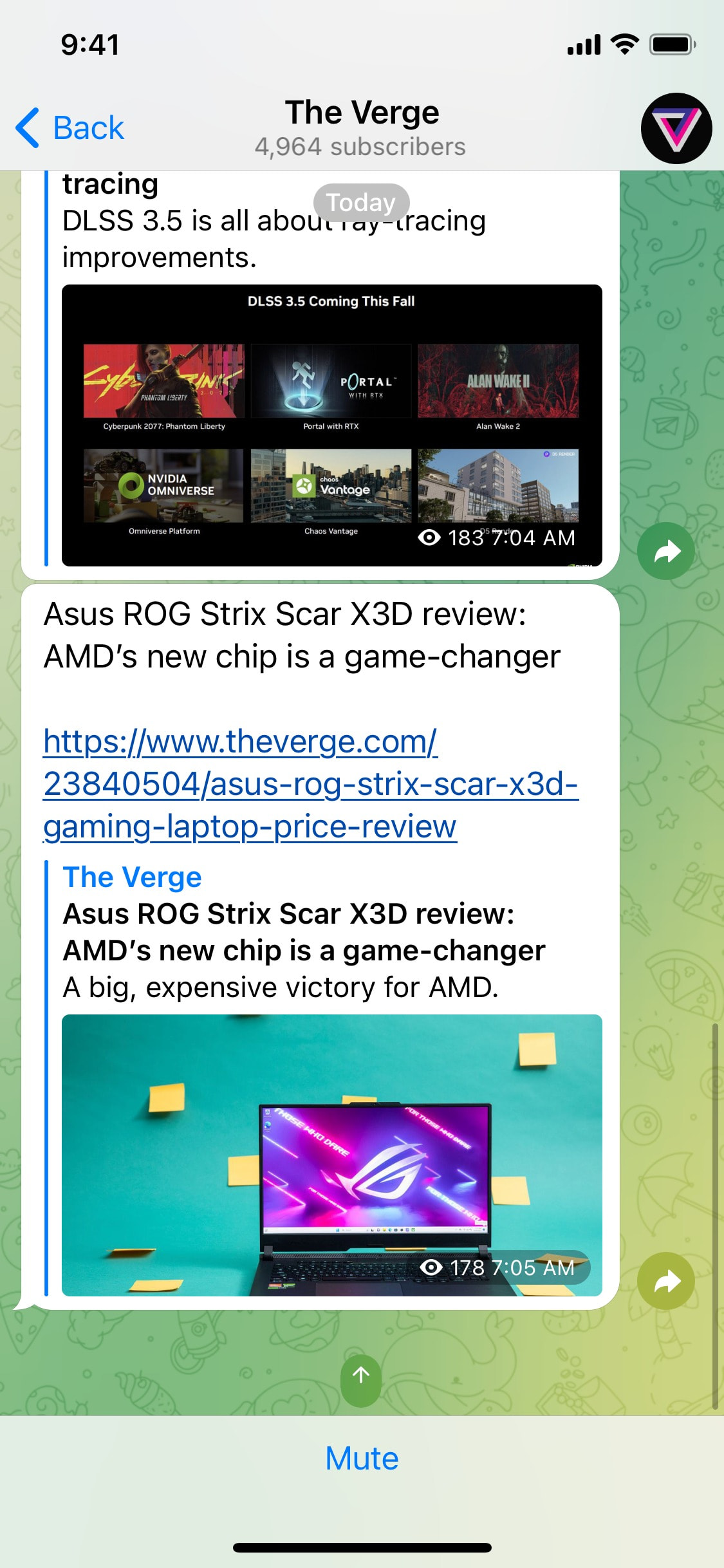 Telegram iOS screen 490
