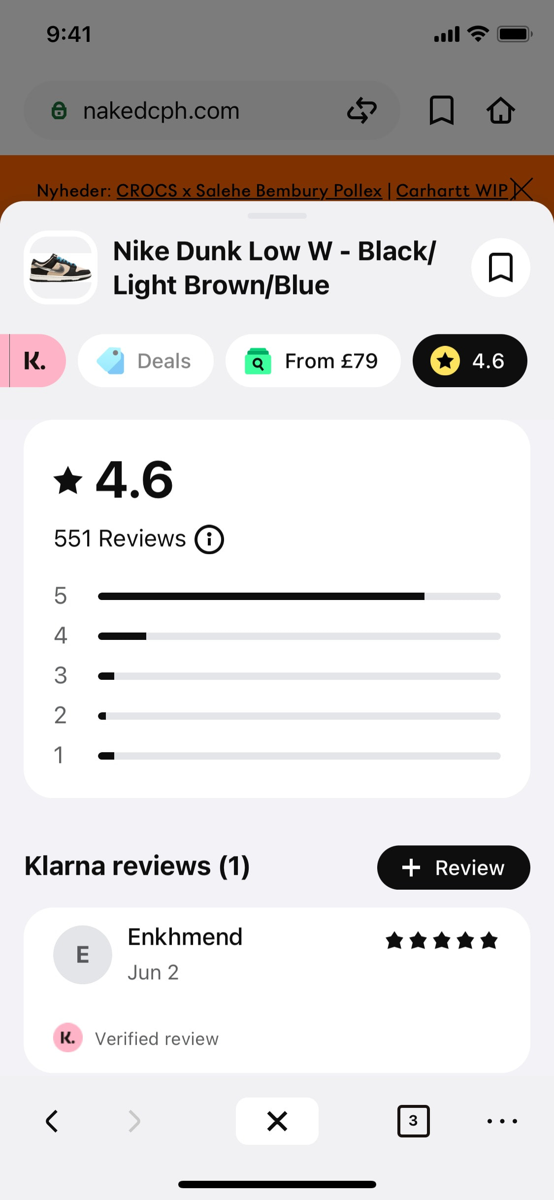Klarna iOS screen 102