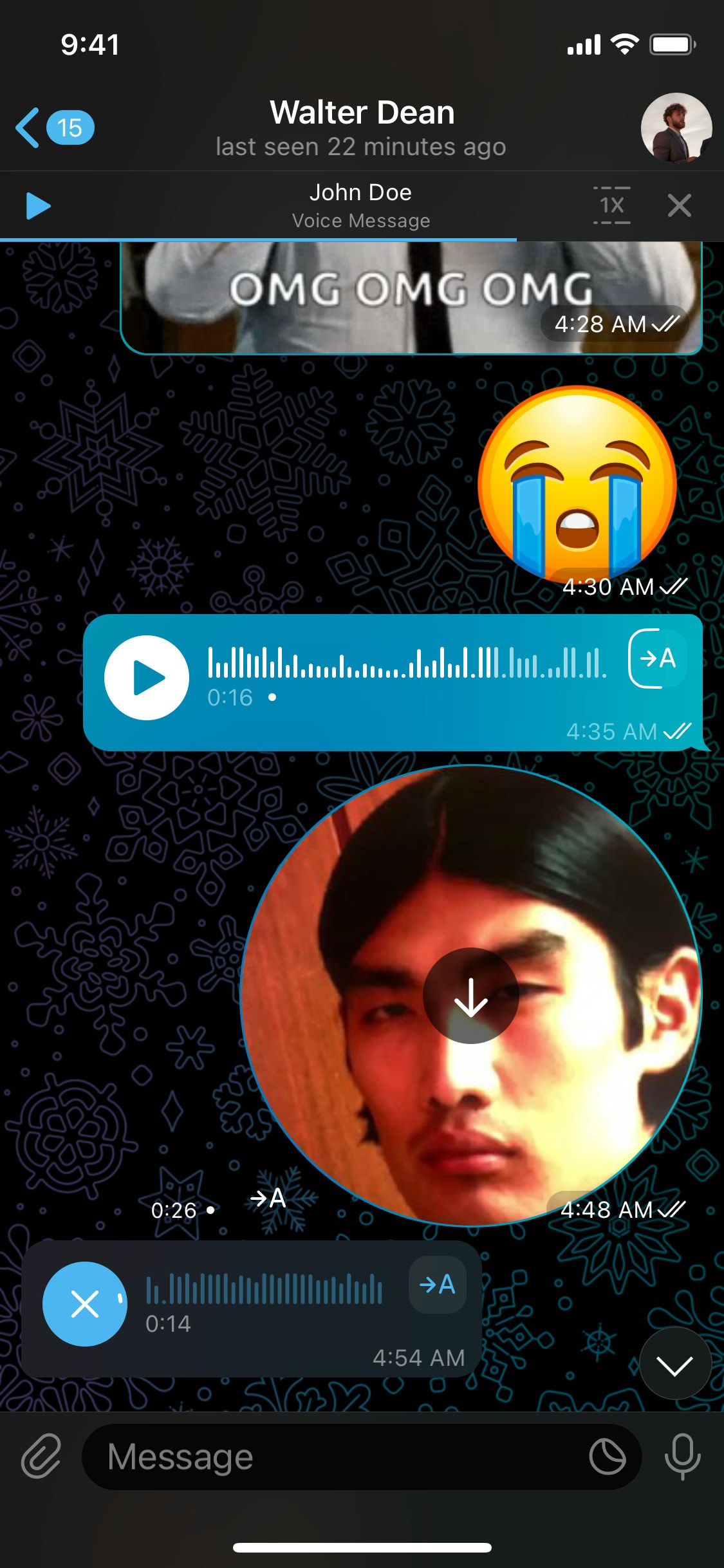 Telegram iOS screen 787