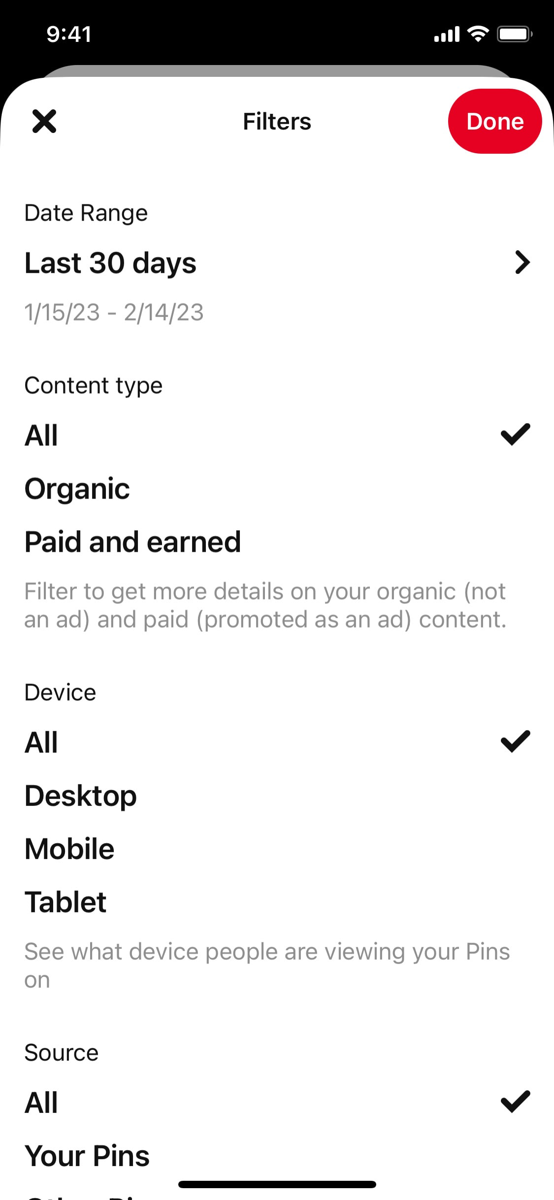 Pinterest iOS screen 42