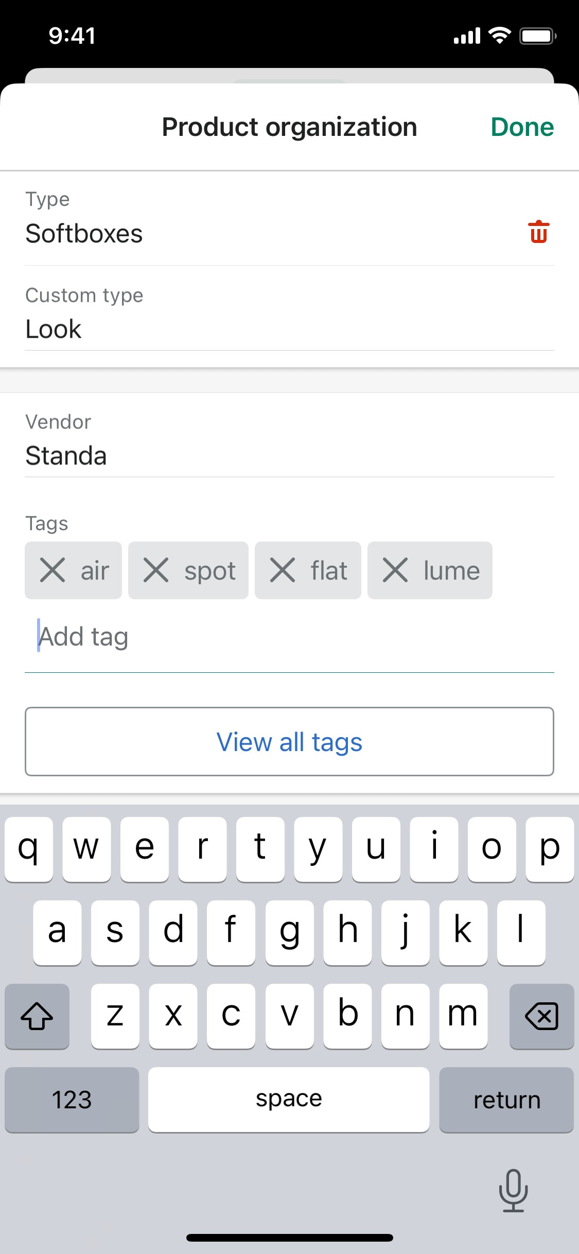 Shopify iOS screen 541