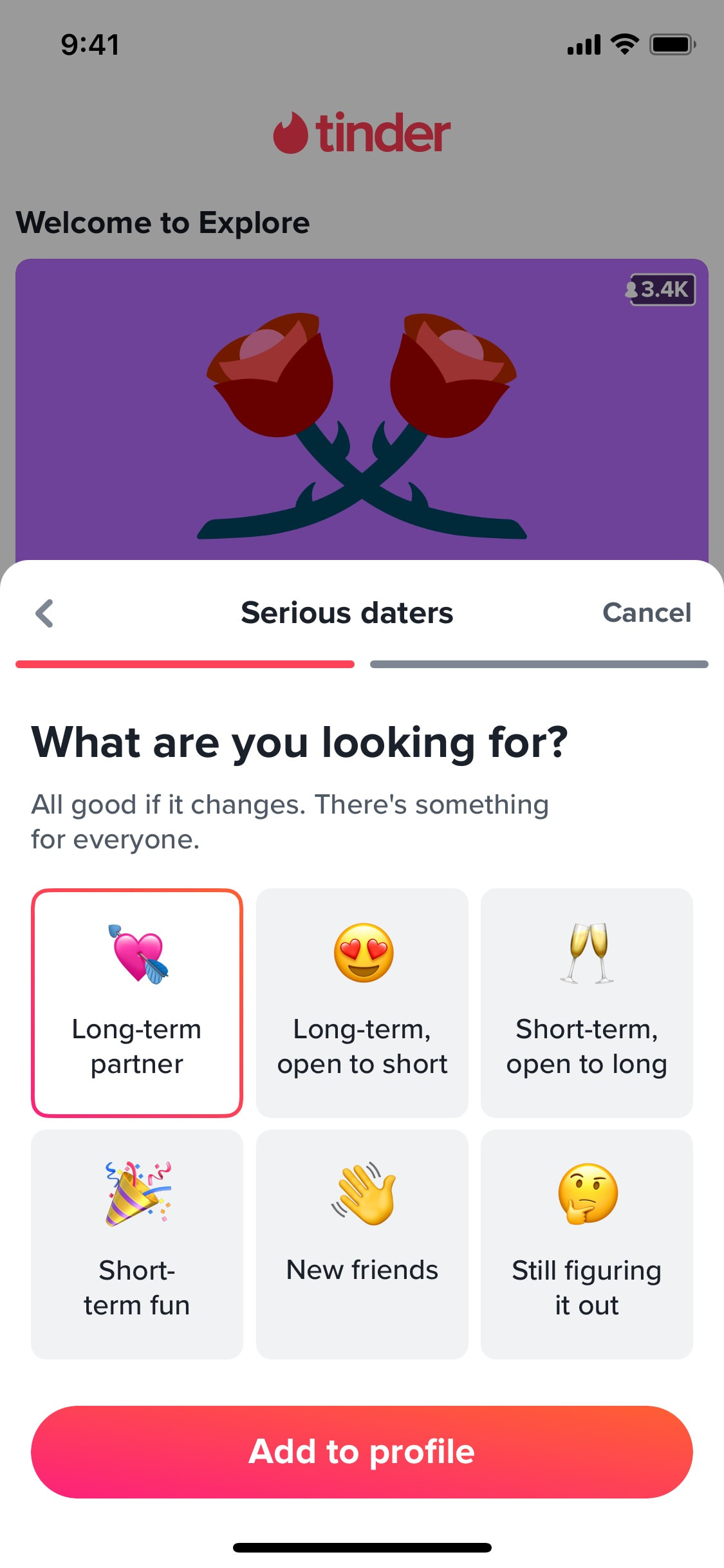 Tinder iOS screen 229