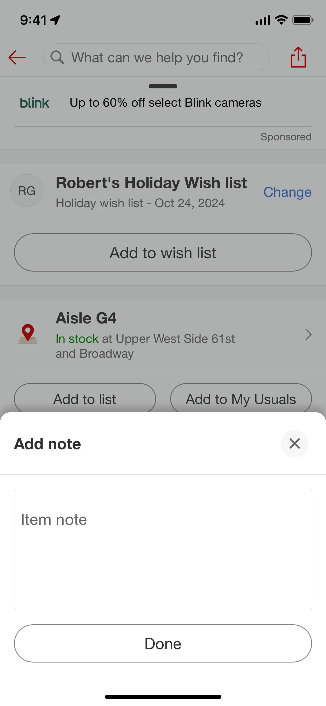 Target iOS screen 703