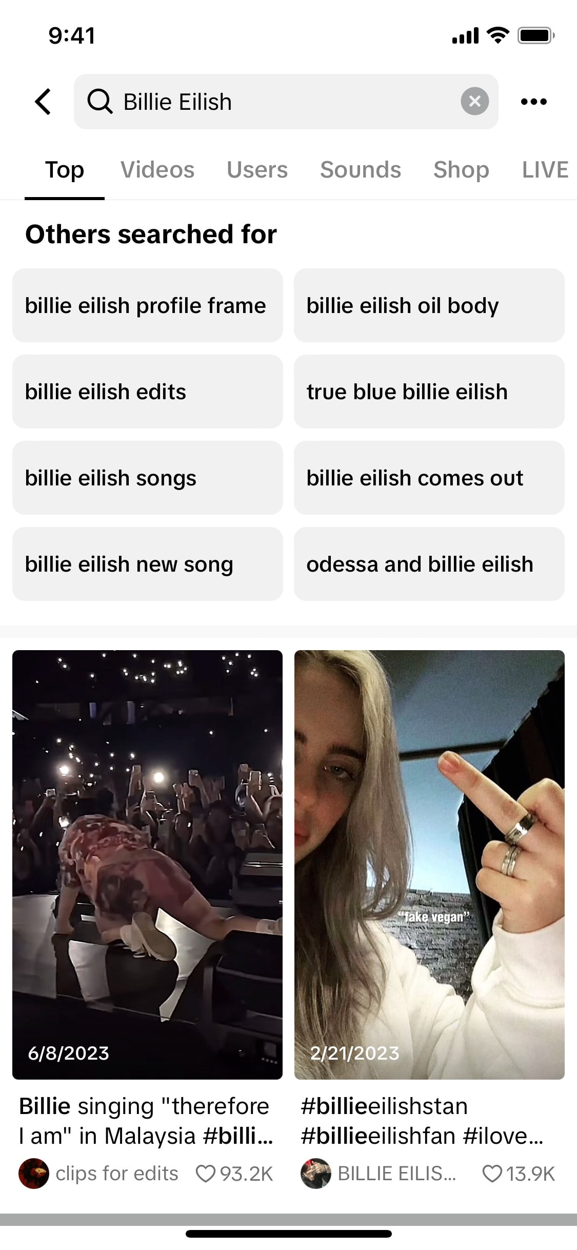 TikTok iOS screen 325