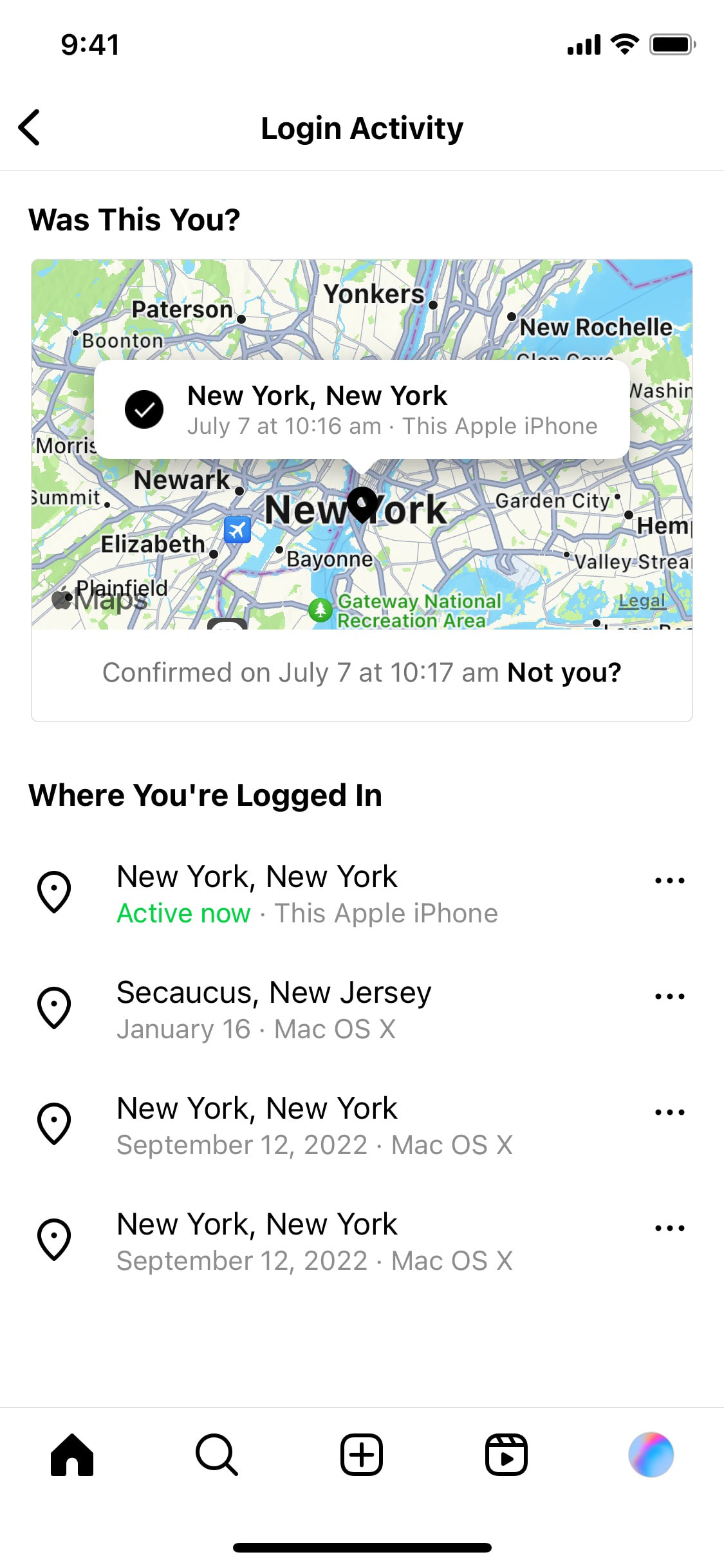 Instagram iOS screen 422
