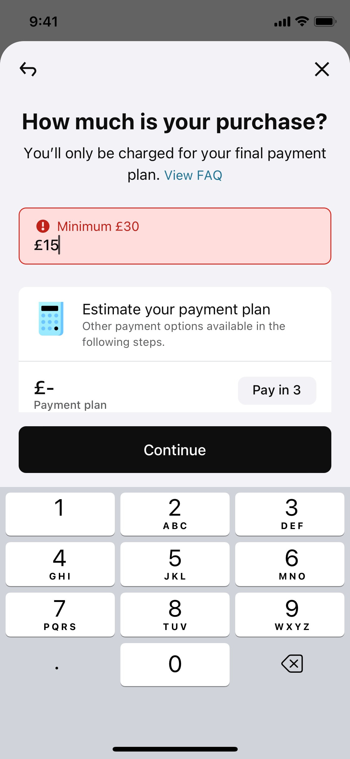 Klarna iOS screen 26