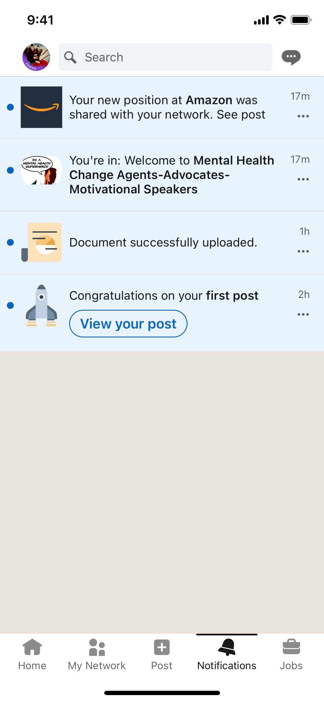 LinkedIn iOS screen 566