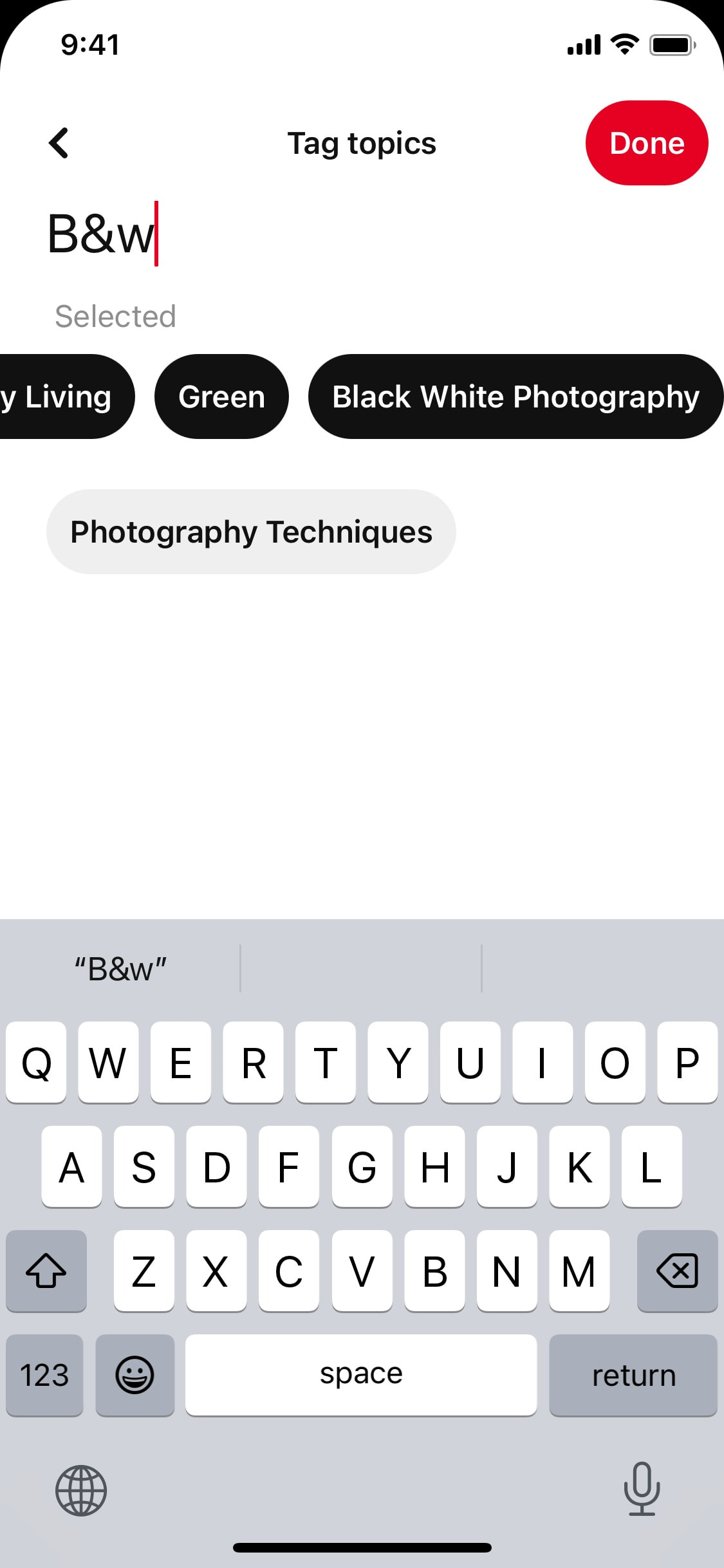 Pinterest iOS screen 441