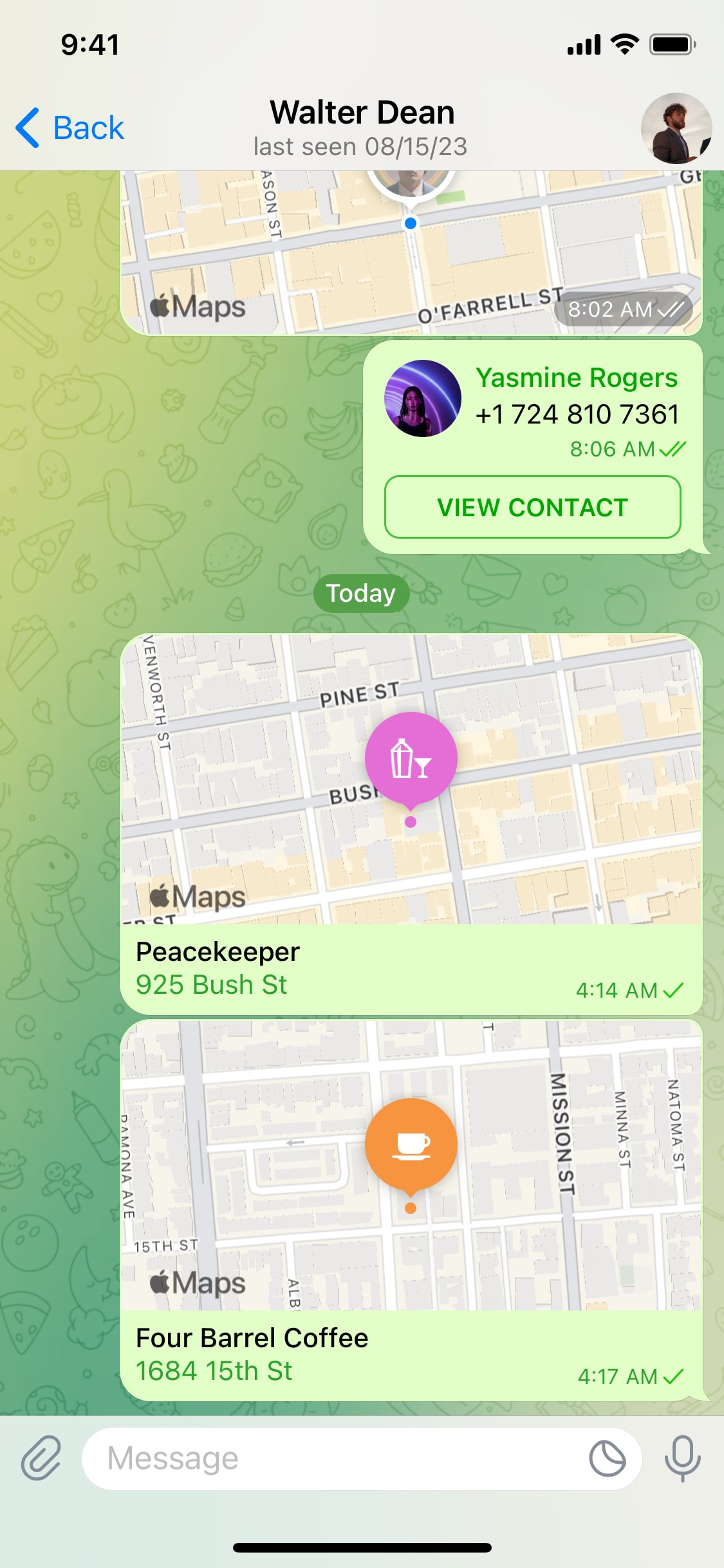 Telegram iOS screen 114
