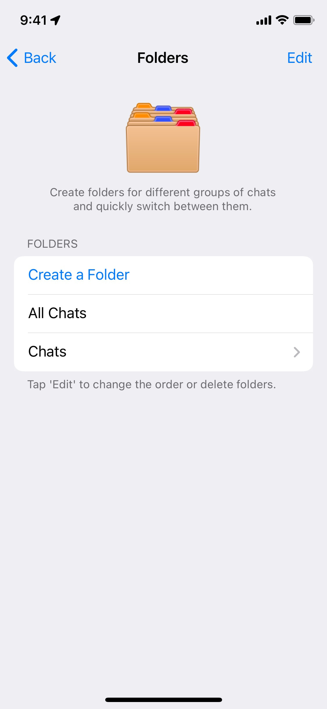 Telegram iOS screen 601