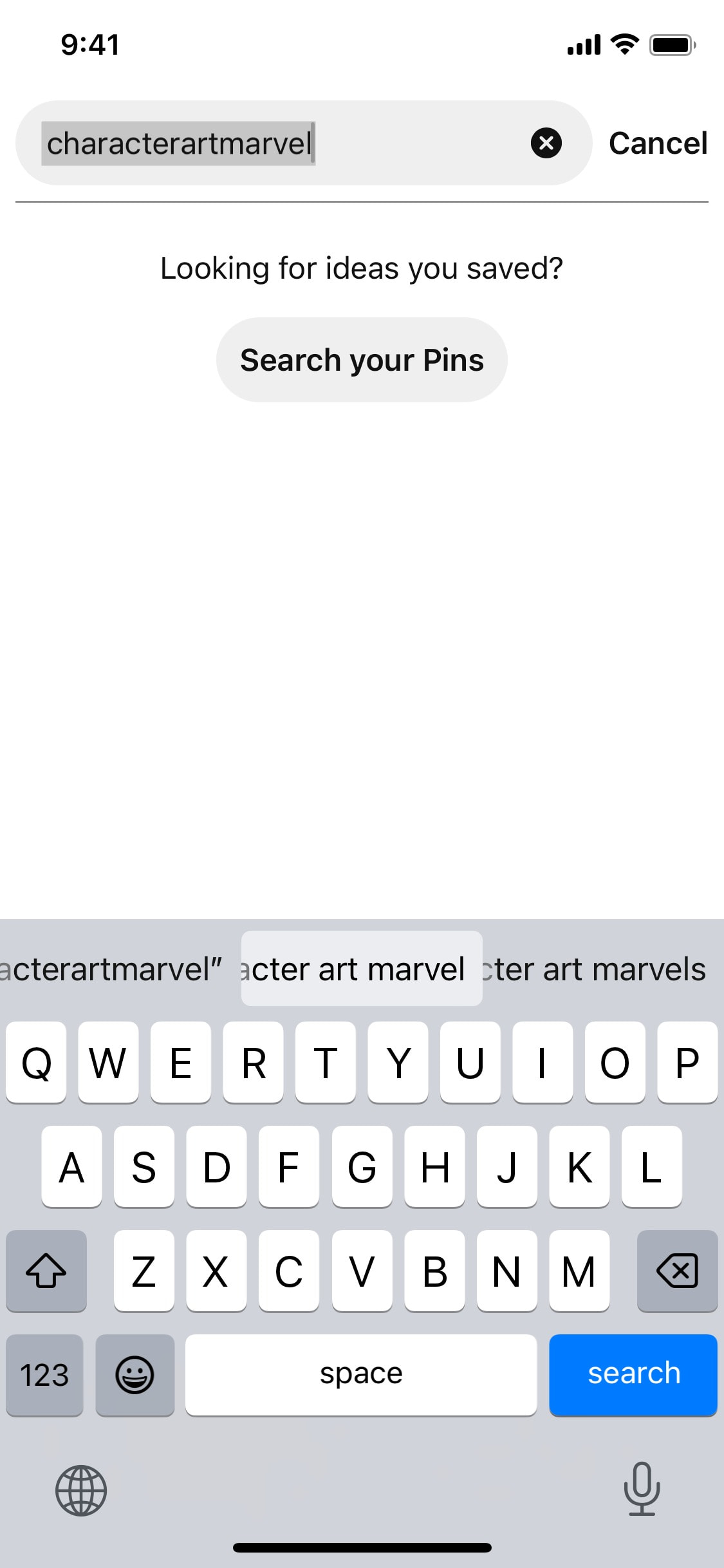 Pinterest iOS screen 110