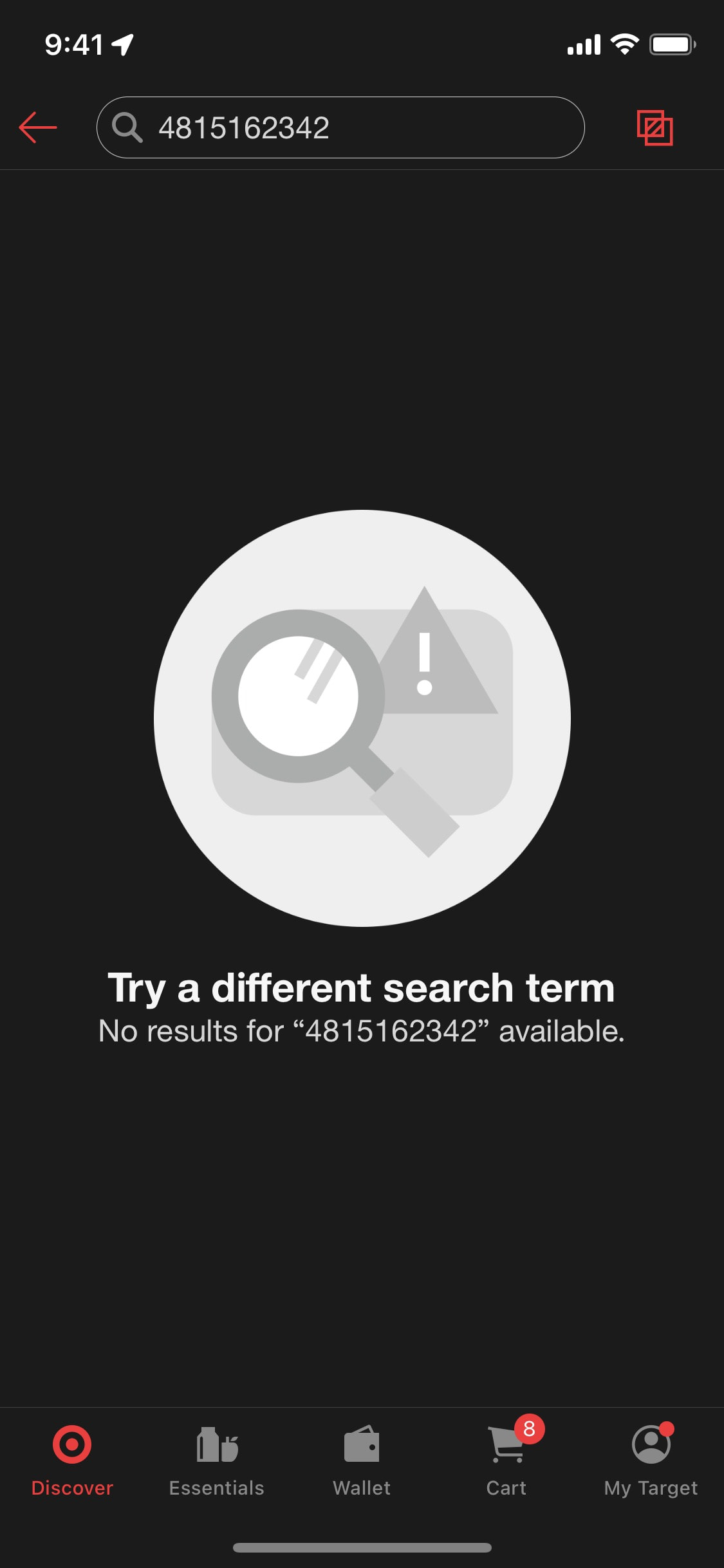 Target iOS screen 312