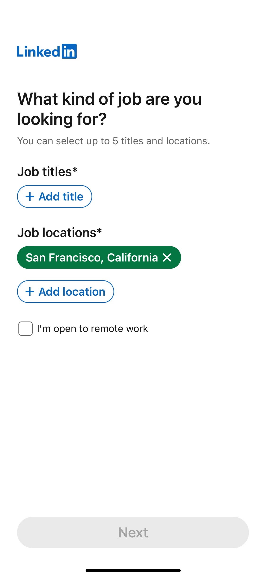 LinkedIn iOS screen 351